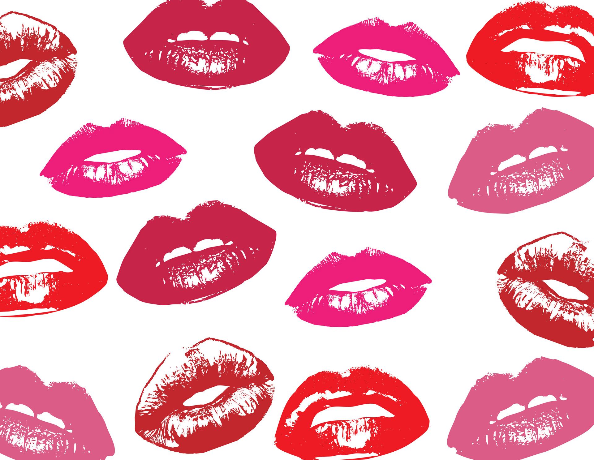 Labbra colorate pattern rosso rosa, 1920x1487 Full HD+ WUXGA, Desktop