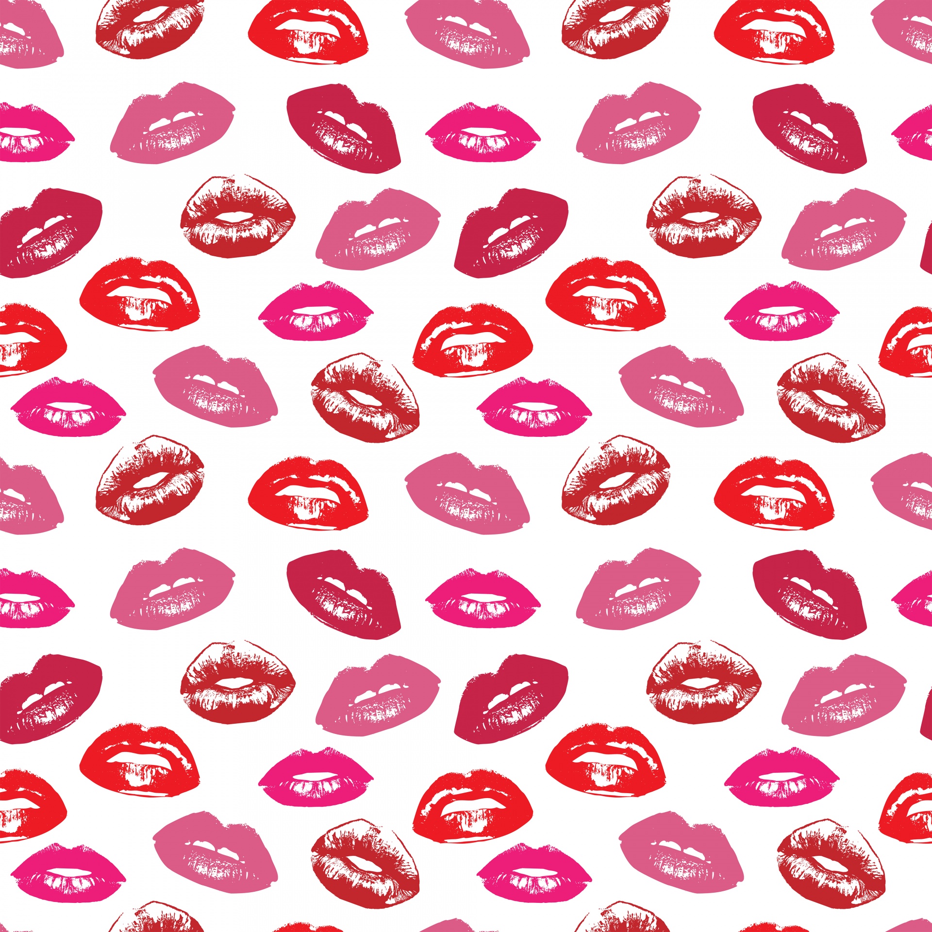 Labbra rosse e rosa pattern, 1920x1920 Full HD+, Desktop