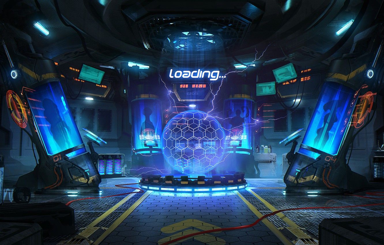 Laboratorio sci-fi con sfera energia, 1332x850 720p, MacBook Air
