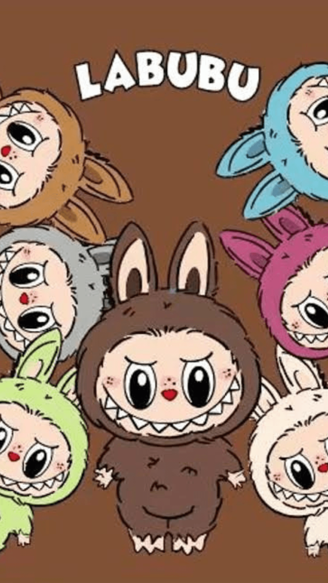 Personaggi Labubu colorati, 1080x1920 Verticale, Mobile