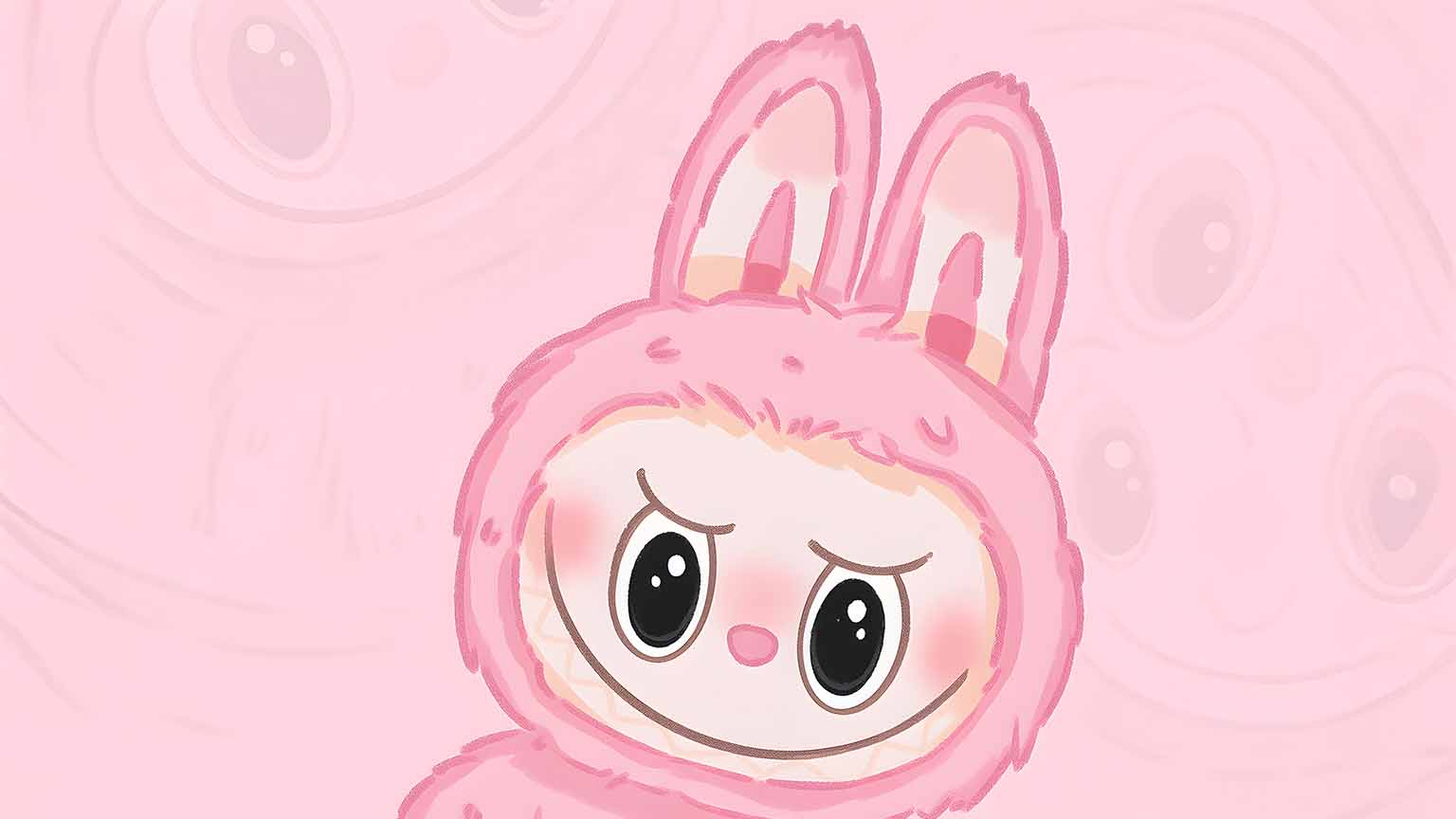 Labubu coniglio rosa, 1536x864 HD, Desktop