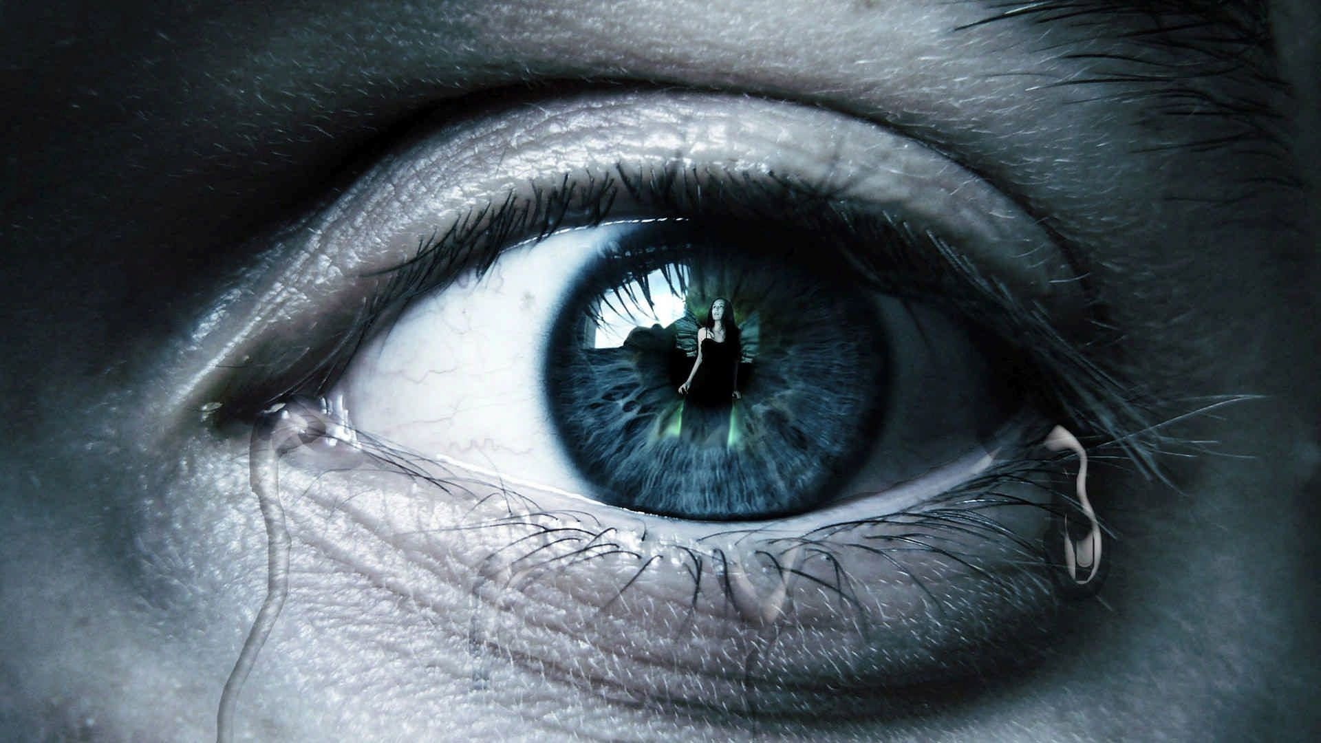 Occhio blu con lacrima, 1920x1080 Full HD, PC Desktop