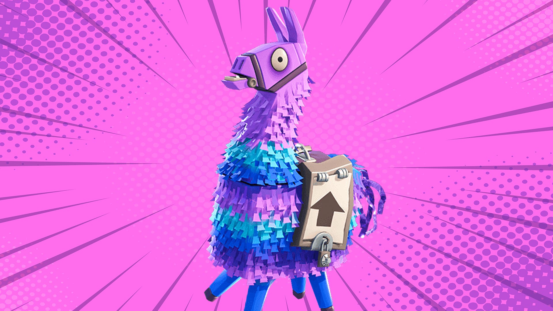 Lama Fortnite pinata blu, battle royale, 1920x1080 1080p, Desktop