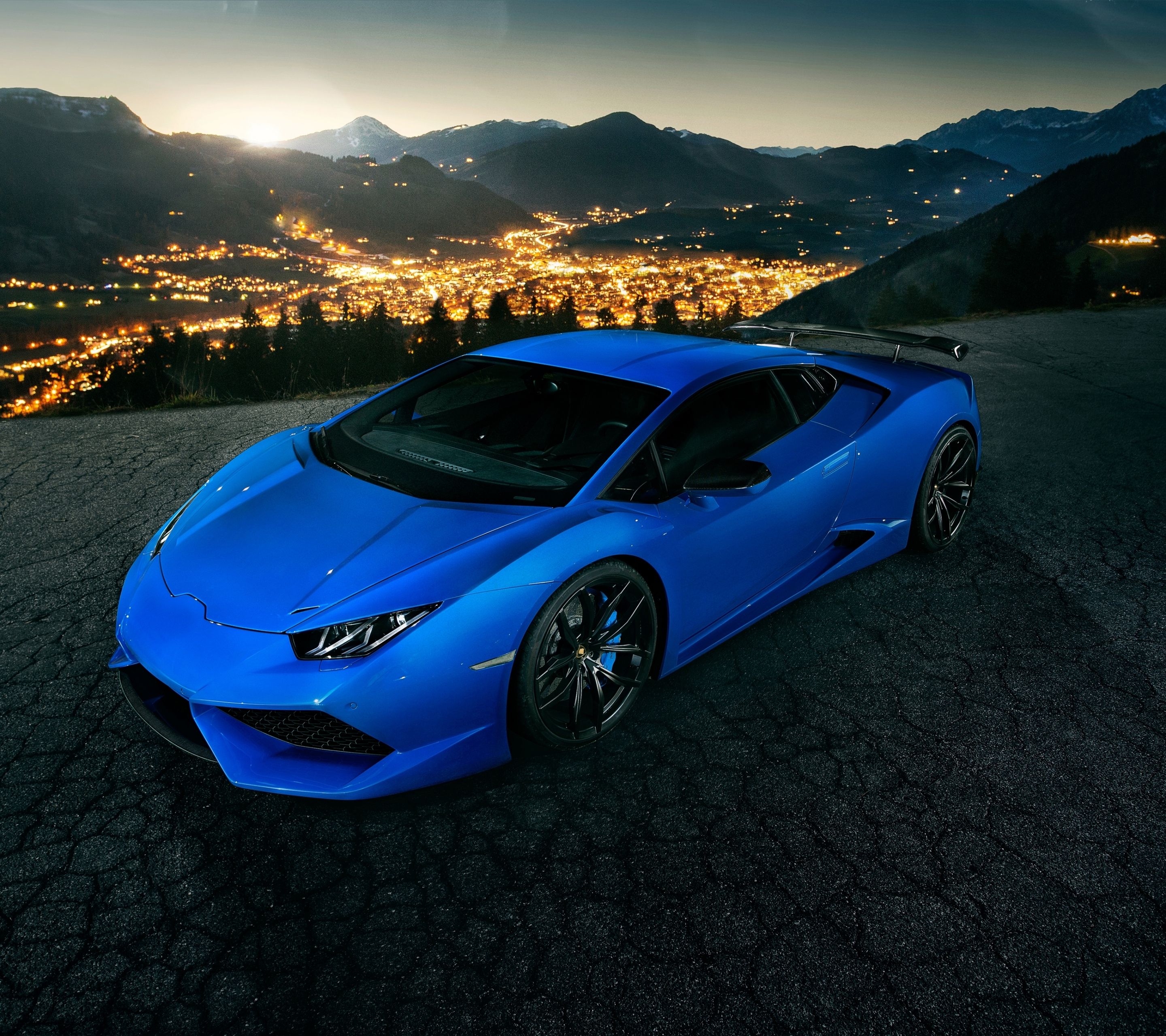 Lamborghini Huracan blu, montagna, supercar, 2880x2560 WQXGA, Monitor Gaming