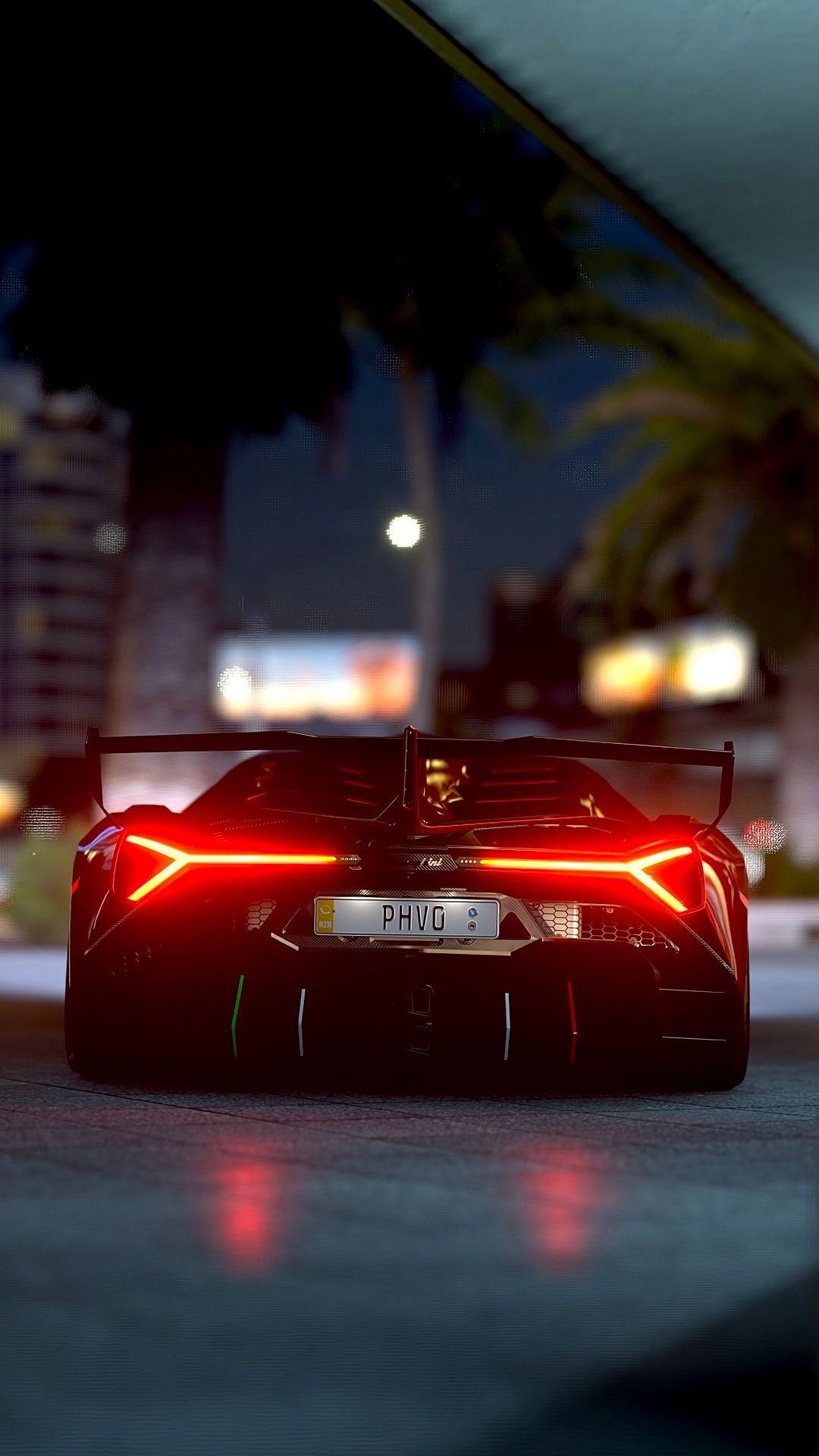 Lamborghini Veneno vista posteriore, hypercar, 1080x1920 Verticale, Galaxy Ultra