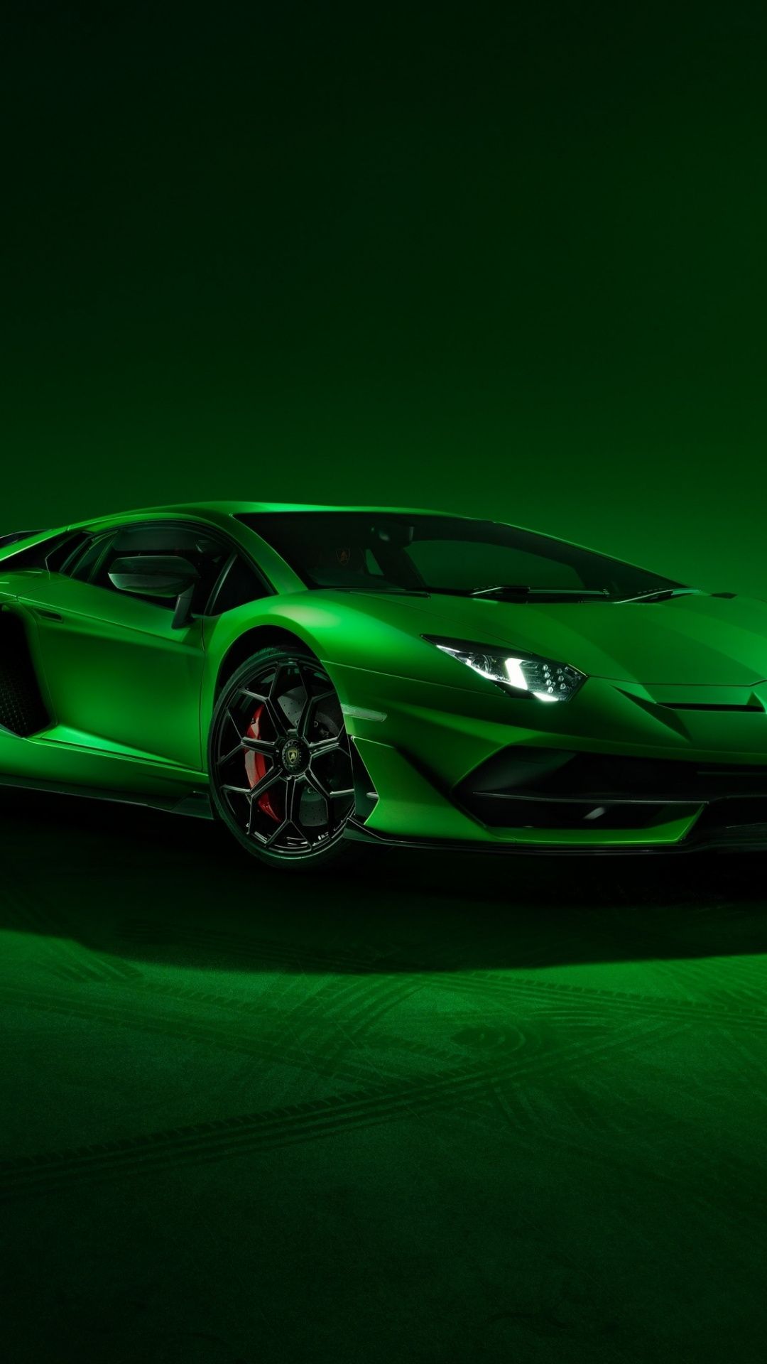 Lamborghini Aventador SVJ verde, V12, 1080x1920 Full HD Verticale, Galaxy A