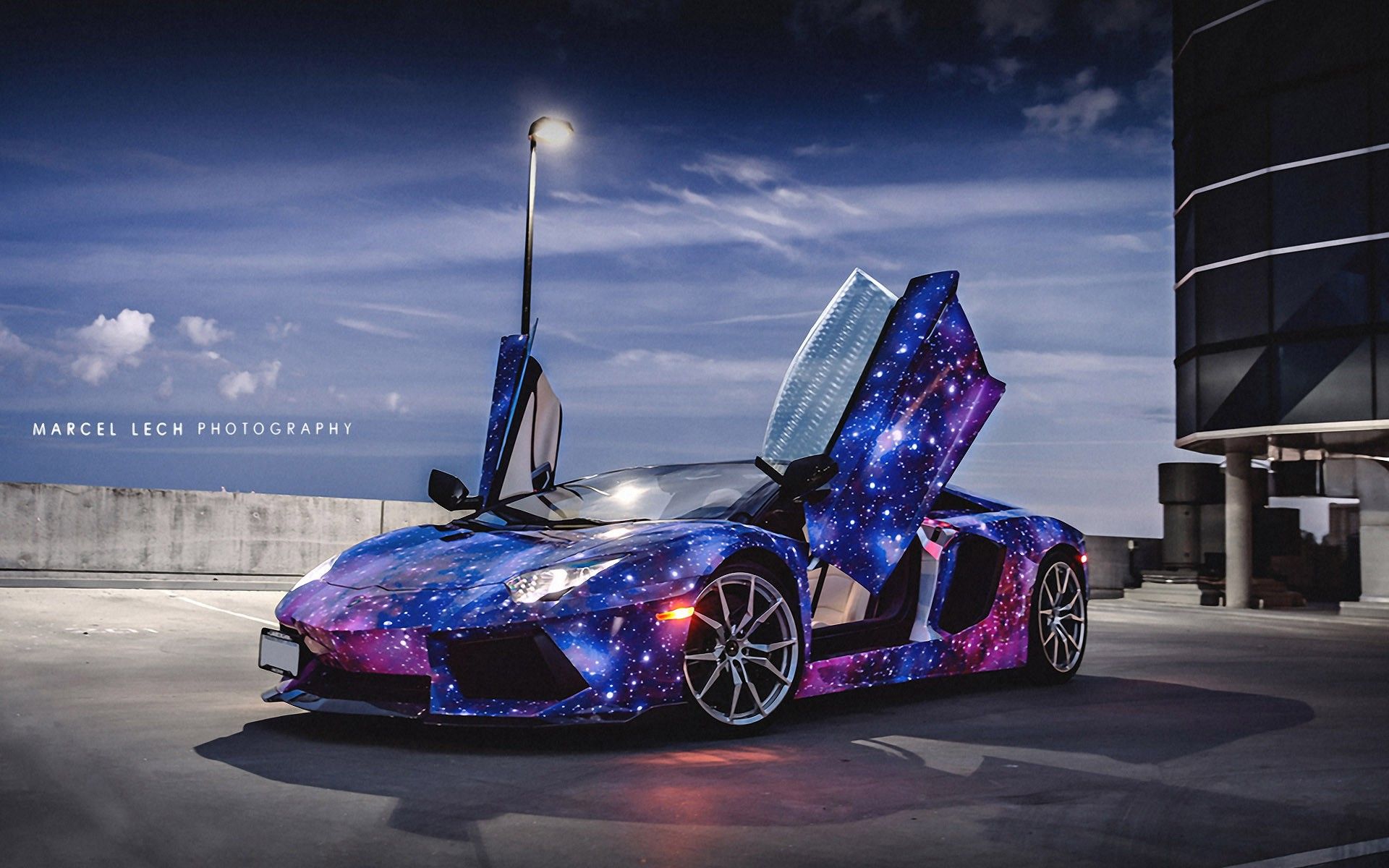 Lamborghini Aventador livrea galassia, V12, 1920x1200 WUXGA, Desktop