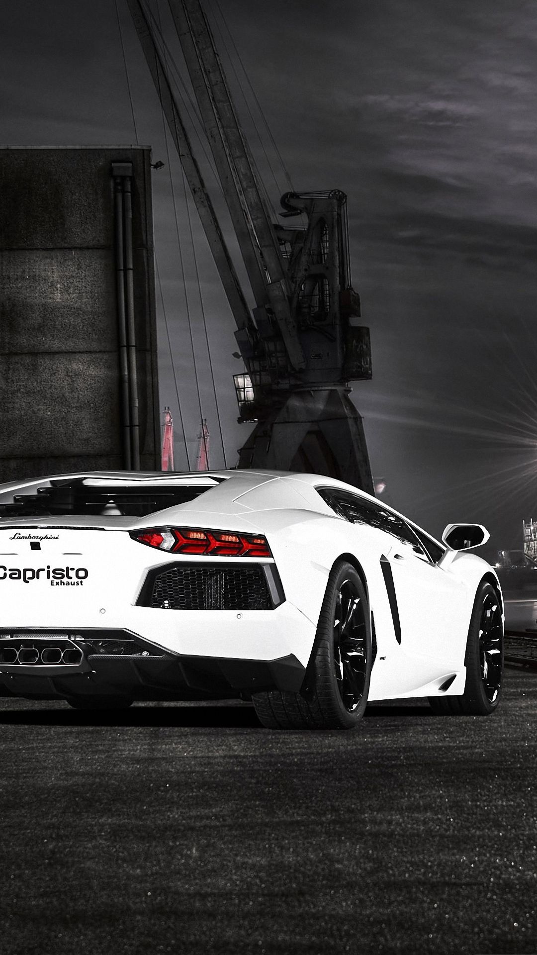 Lamborghini nera con luci neon blu, 1824x1140 900p, Desktop