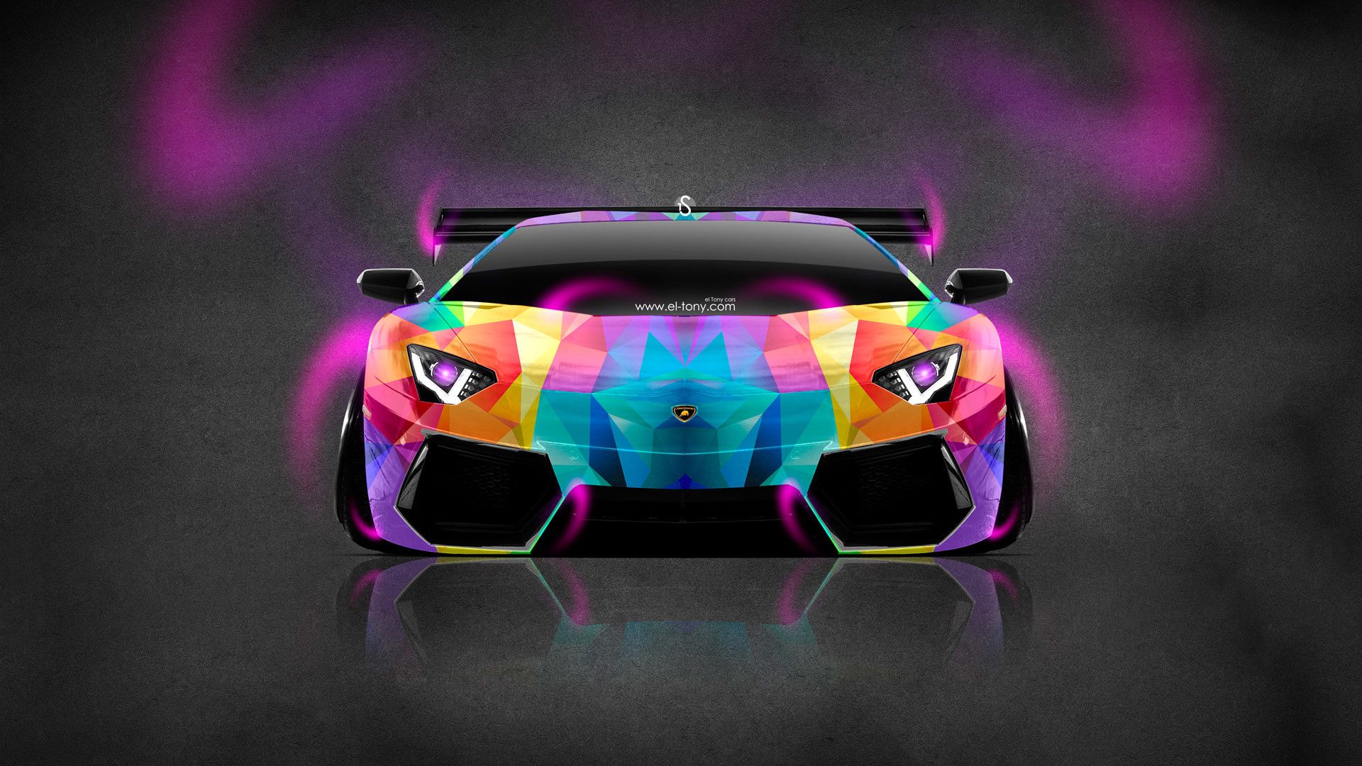 Lamborghini colorata astratta, Sant'Agata Bolognese, 1920x1080 Full HD 1080p, Laptop