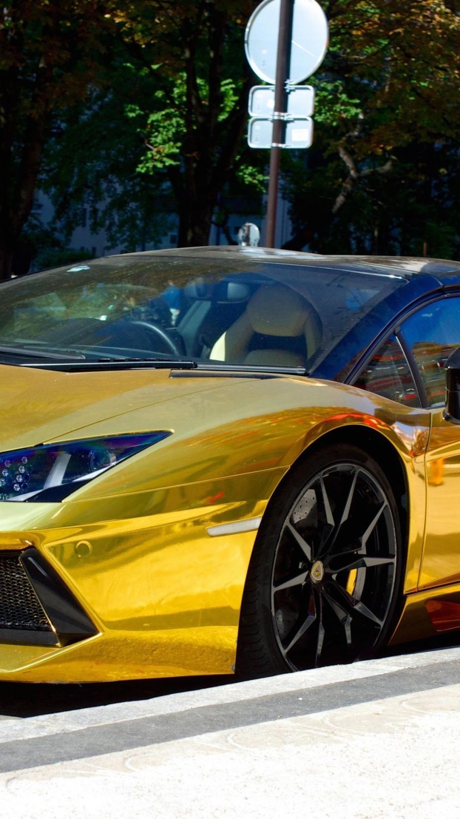 Lamborghini oro cromata, 918x1632 Full HD Verticale, Smartphone