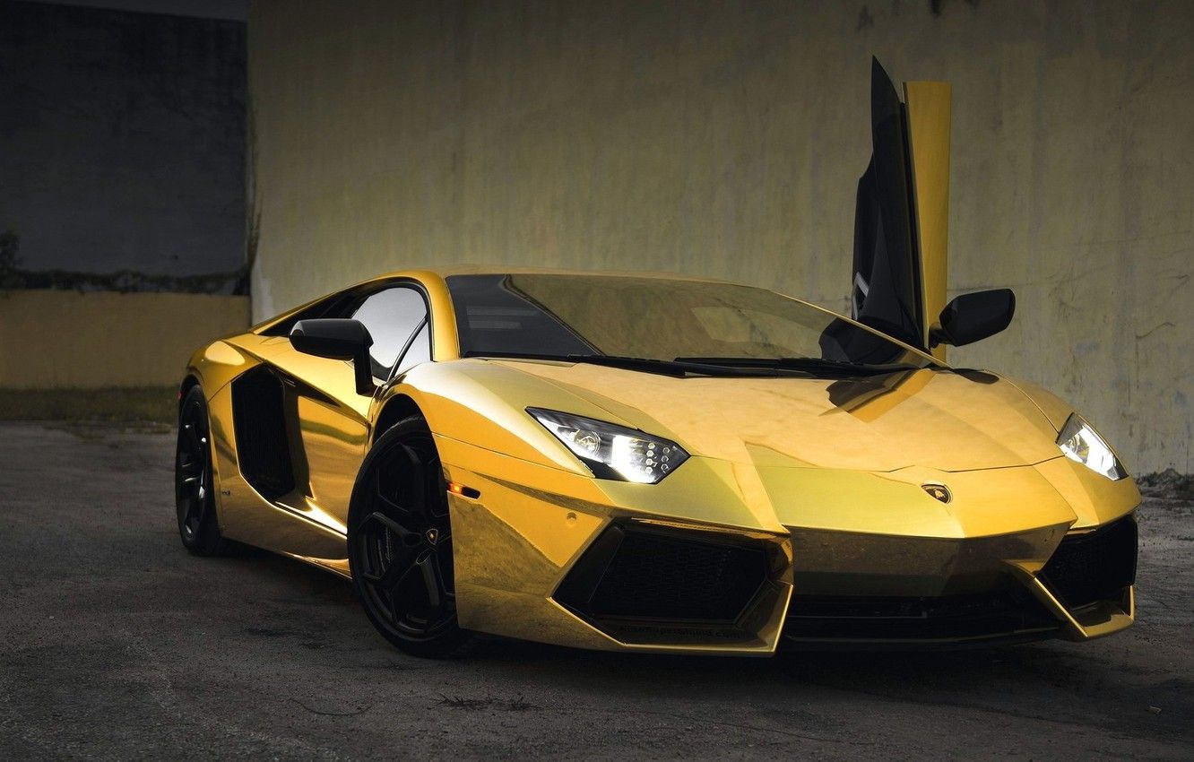 Lamborghini Aventador oro, 1332x850 720p, PC