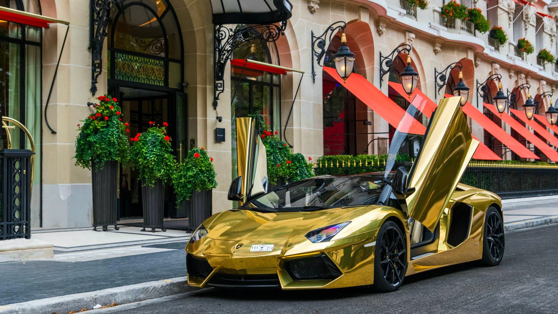 Lamborghini nera cerchi oro, 1460x959 HD, Desktop