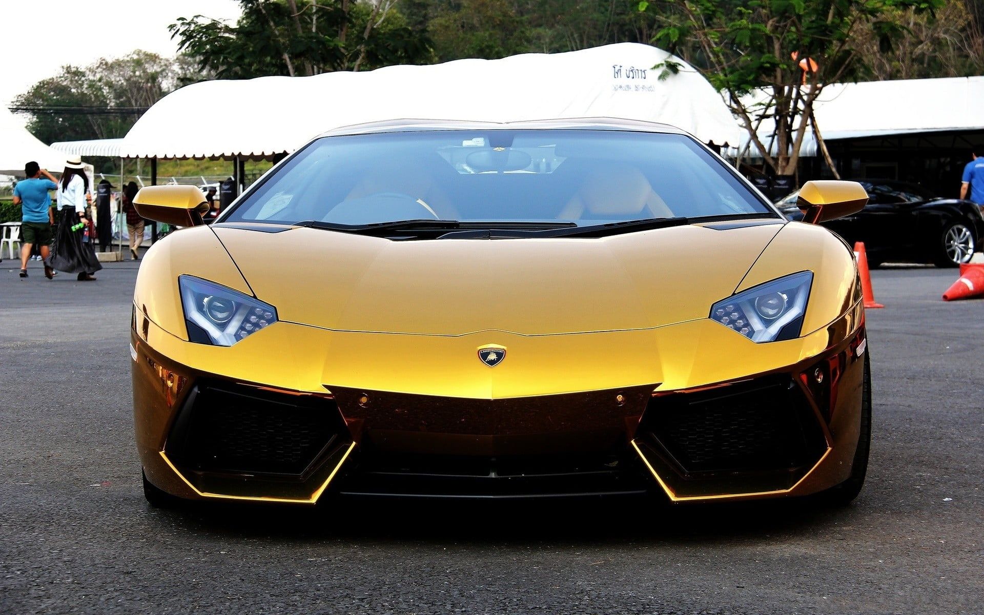 Lamborghini Aventador oro cromato, 1280x720 HD, Desktop
