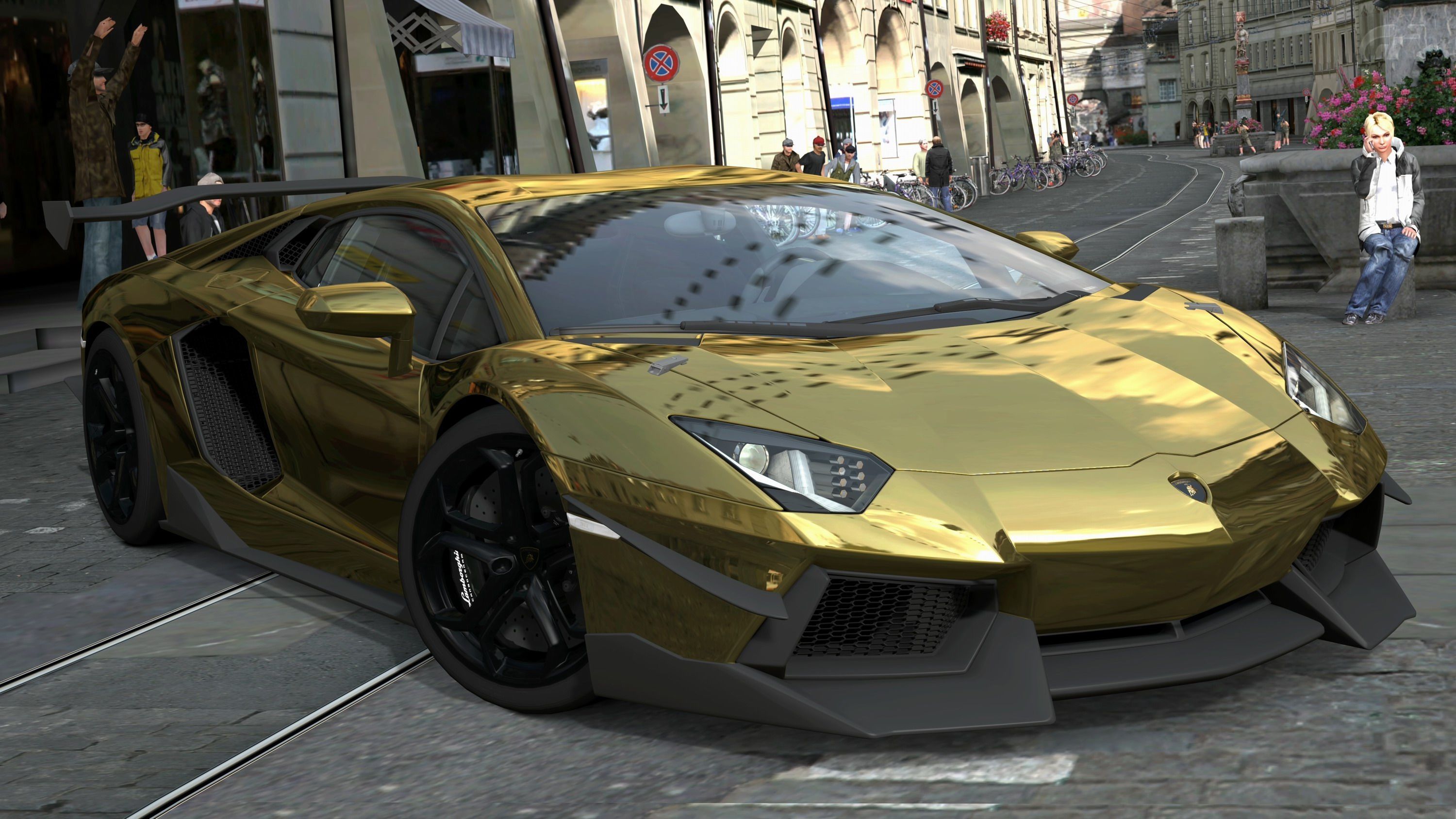 Lamborghini oro dorata, 3840x2160 4K, Monitor 4K