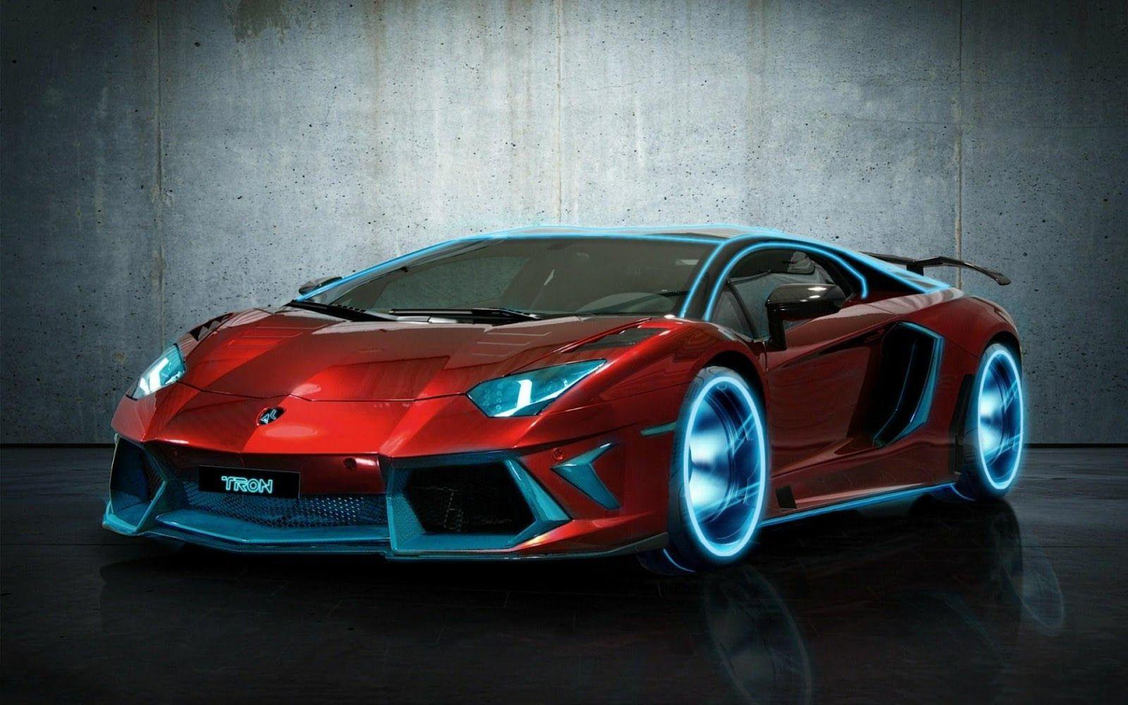 Lamborghini Aventador rossa cerchi neon, 1600x1000 HD, PC