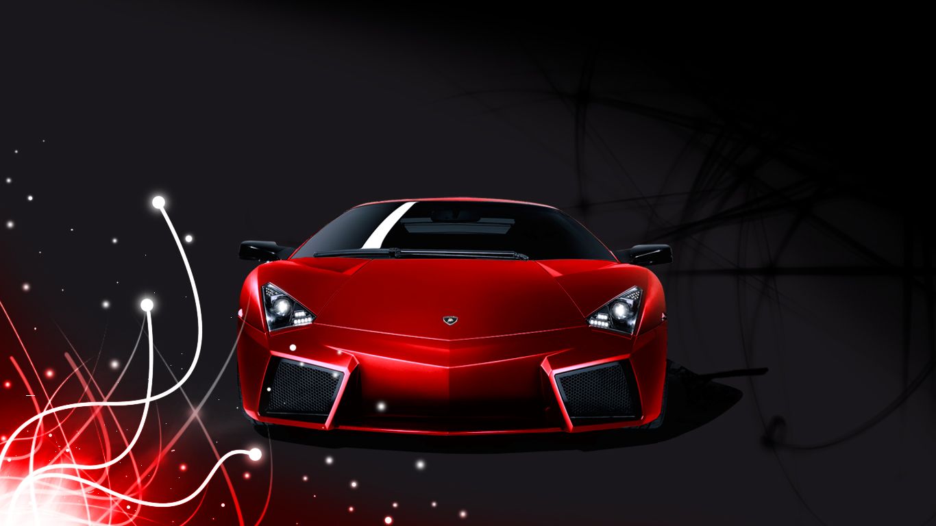 Lamborghini Reventon rossa astratta, 1366x768 720p, PC