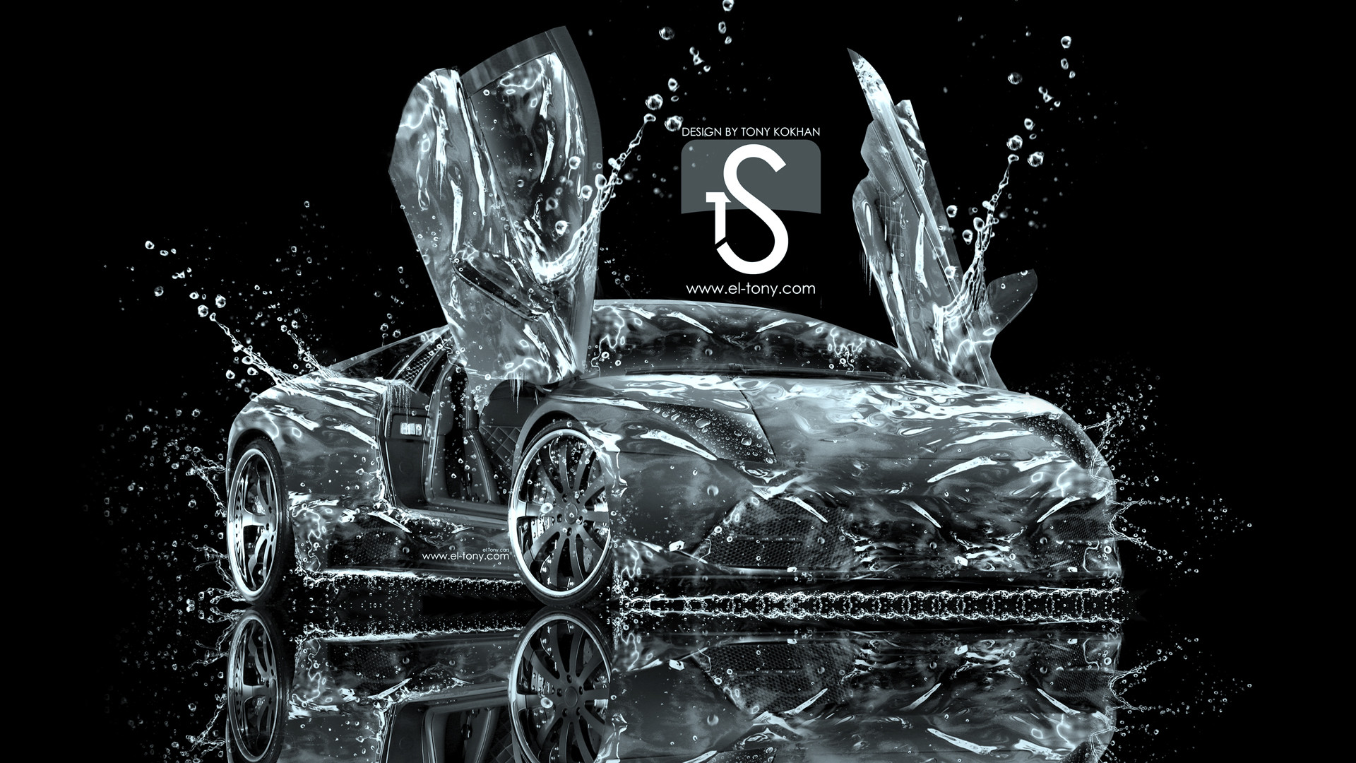 Lamborghini vetro acqua arte, 1920x1080 1080p, Desktop