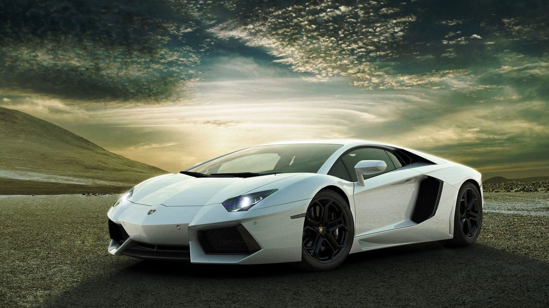 Lamborghini Aventador bianca cielo, 1920x1080 1080p, Desktop