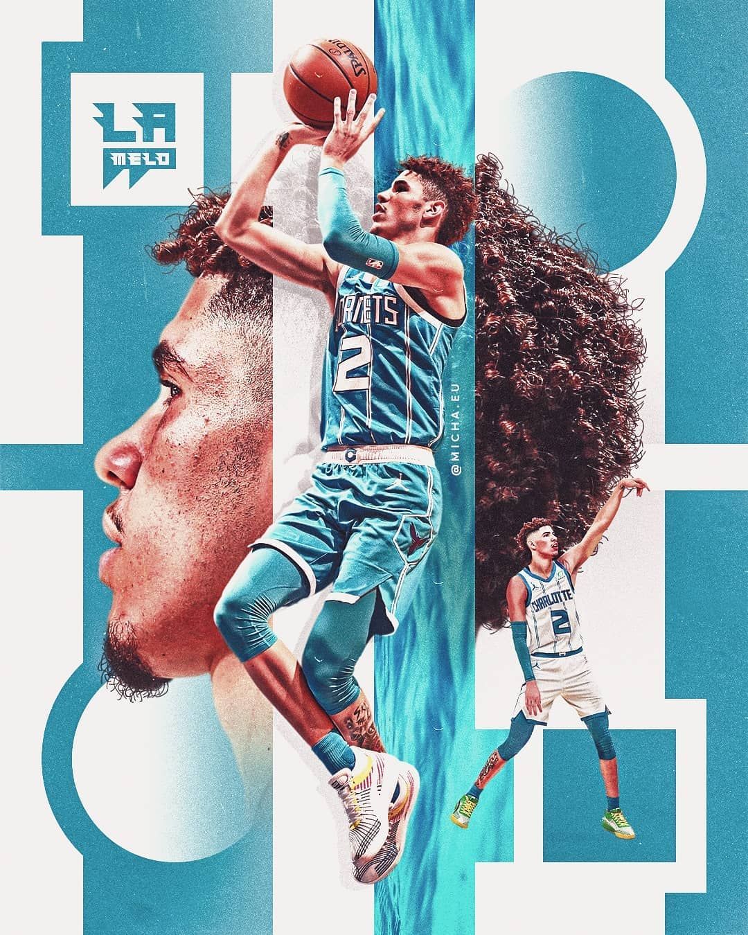 LaMelo Ball basket poster, 1080x1350 Full HD Verticale, Smartphone