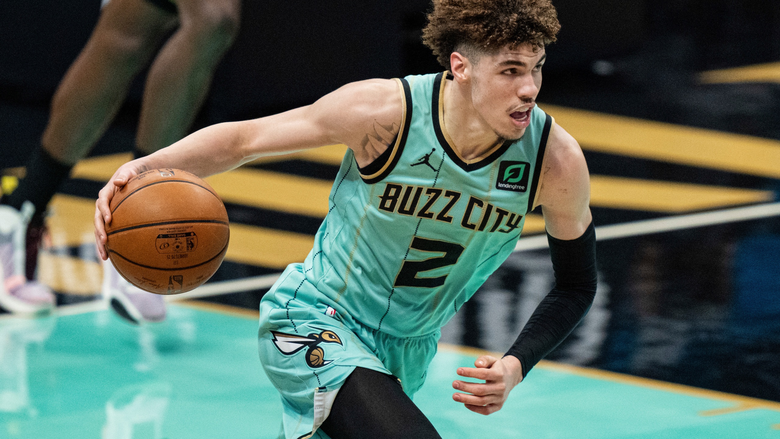 LaMelo Ball Hornets basket, 2560x1440 1440p, Desktop