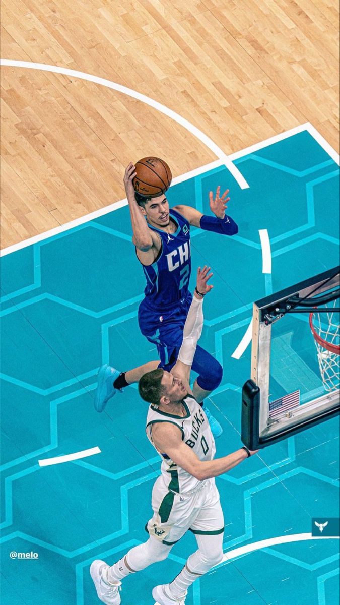 LaMelo Ball schiacciata basket, 675x1200 Full HD Verticale, Samsung Galaxy