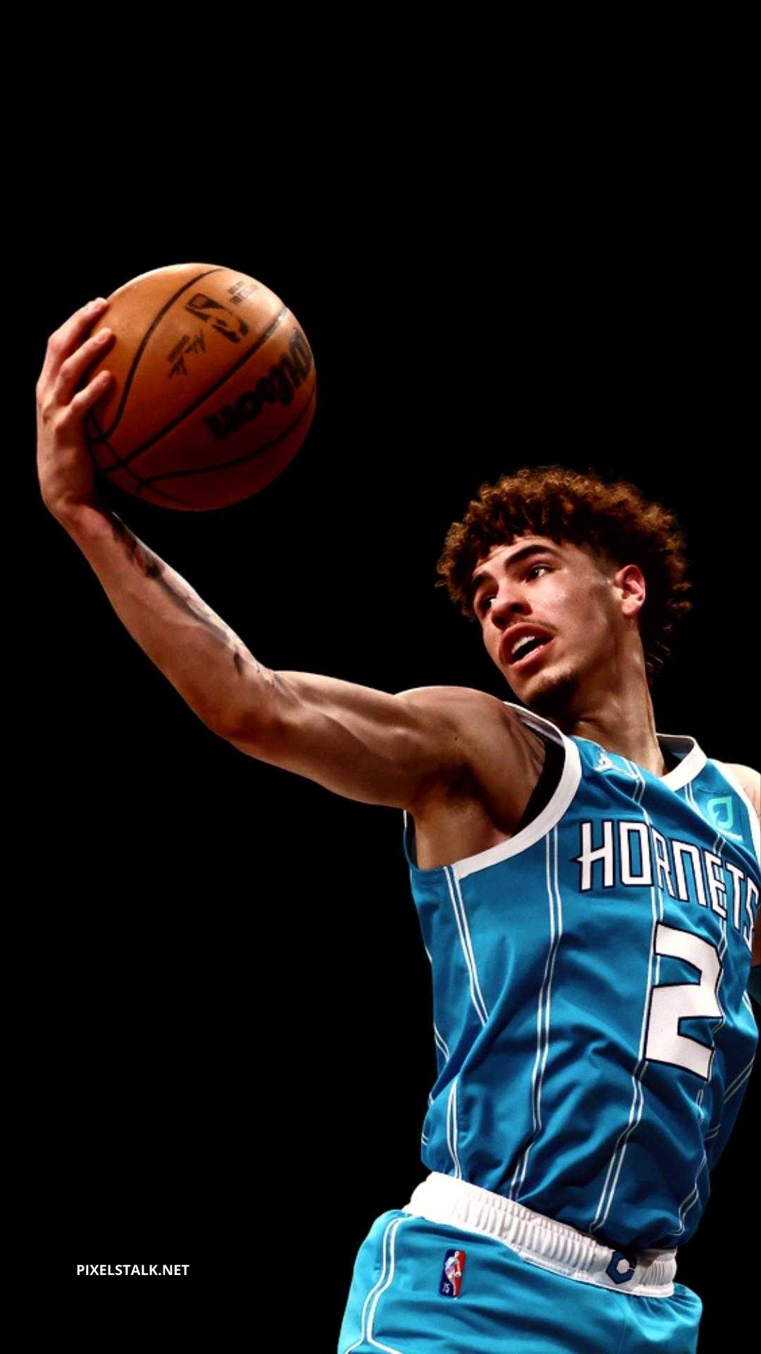 LaMelo Ball Hornets basket, 1080x1920 Full HD Verticale, iPhone