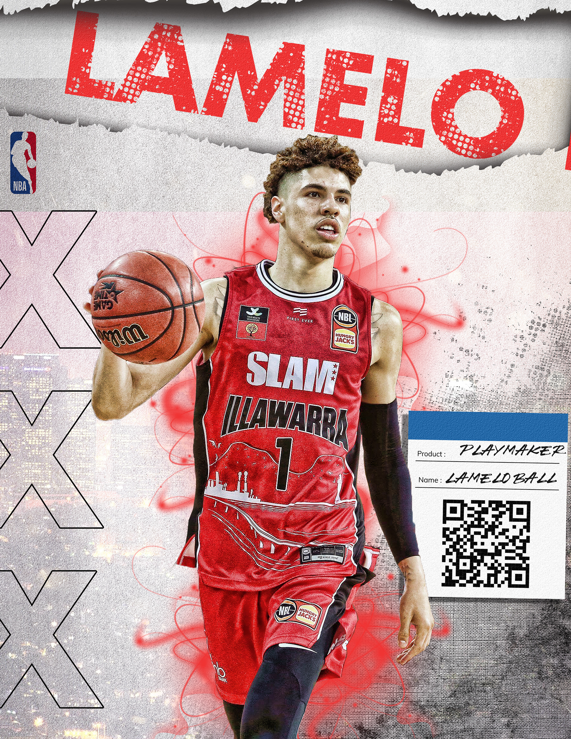 LaMelo Ball basket poster, 1920x2485 Full HD Verticale, iPhone