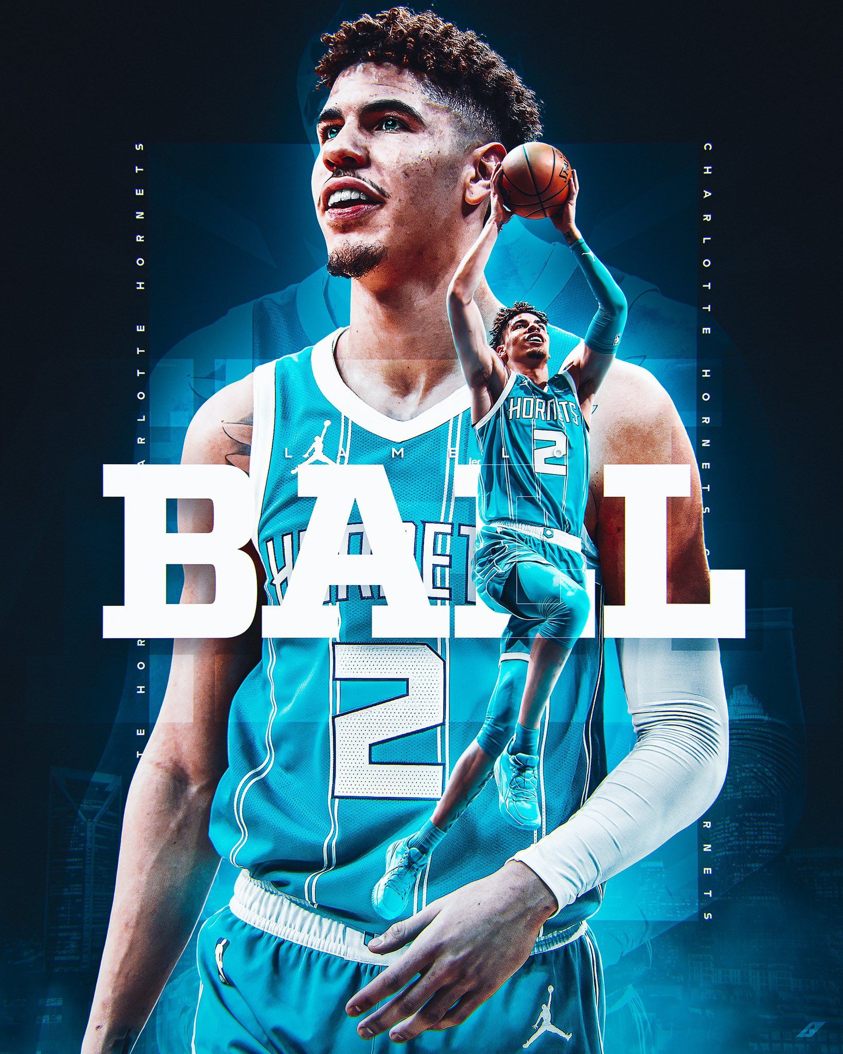 LaMelo Ball maglia Hornets, 1638x2048 Verticale, Telefono