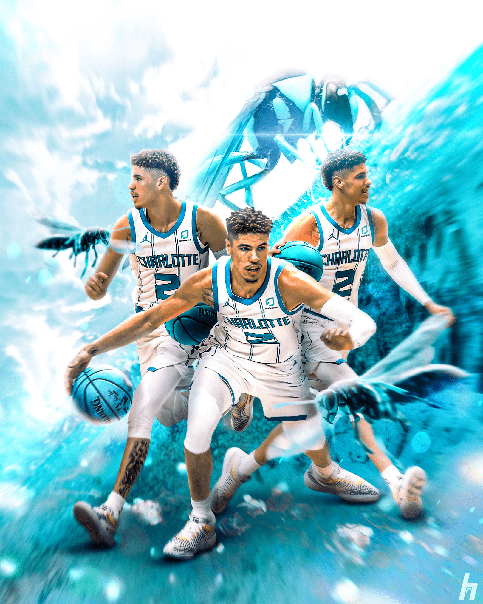 LaMelo Ball Charlotte Hornets, 1620x2025 Full HD Verticale, iPhone