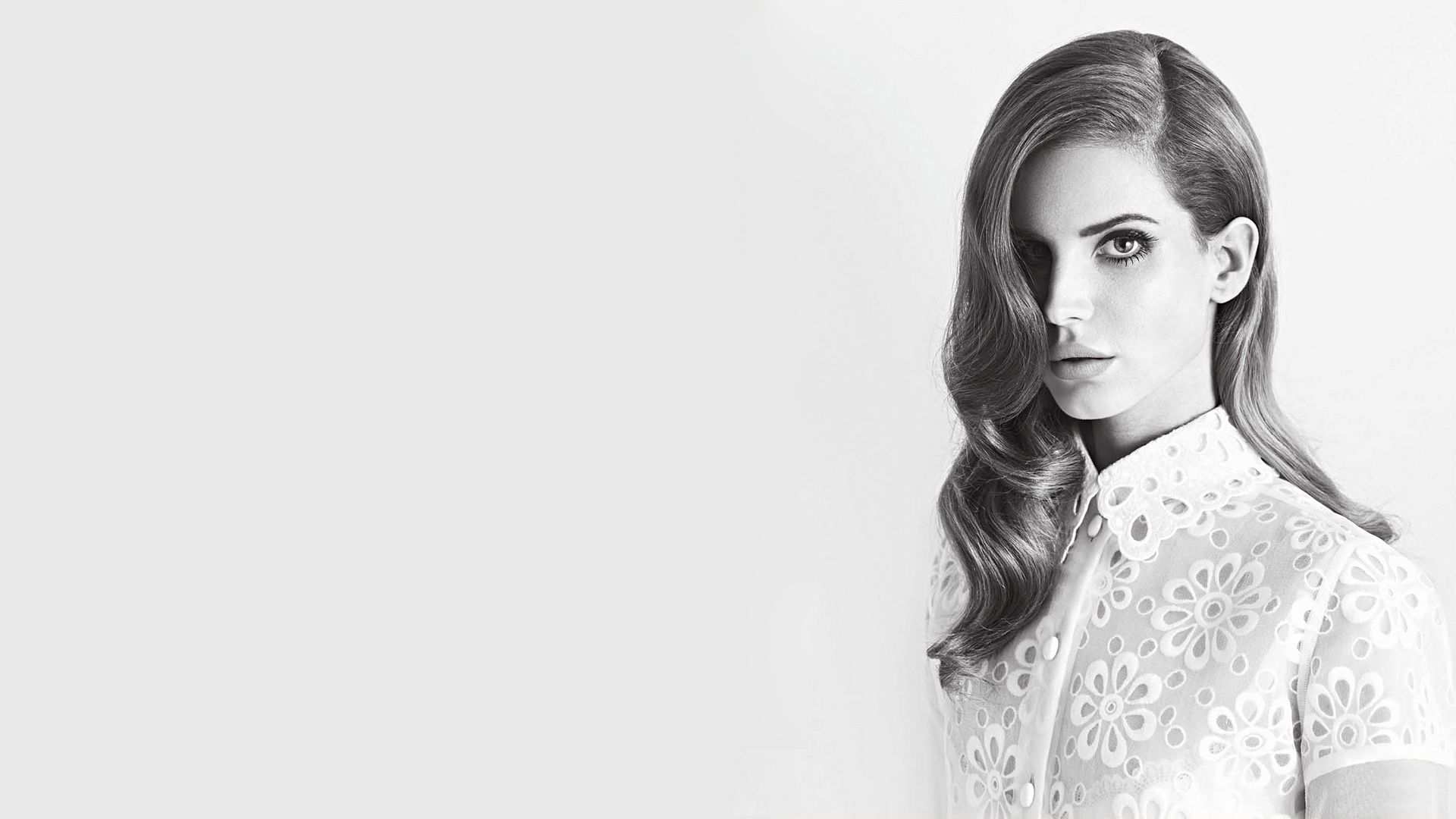 Lana Del Rey ritratto bianco e nero, 1920x1080 Full HD 1080p, PC Desktop
