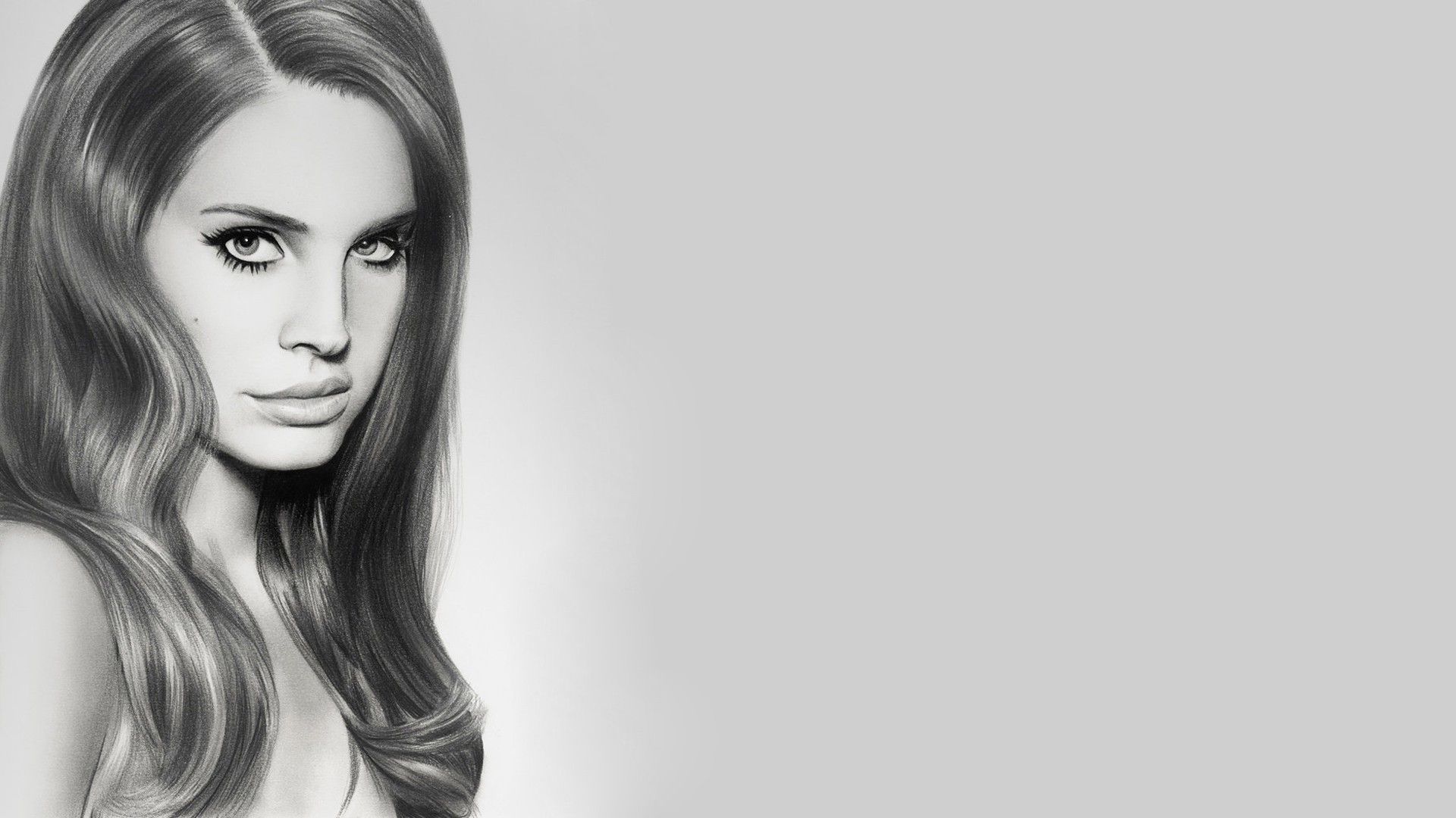 Lana Del Rey ritratto bianco e nero, 1920x1080 Full HD, PC