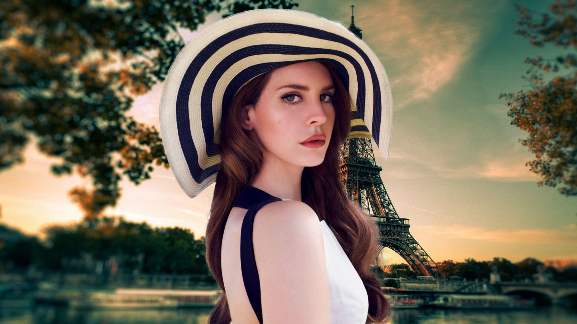 Lana Del Rey con cappello, Parigi, 1920x1080 Full HD 1080p, Laptop