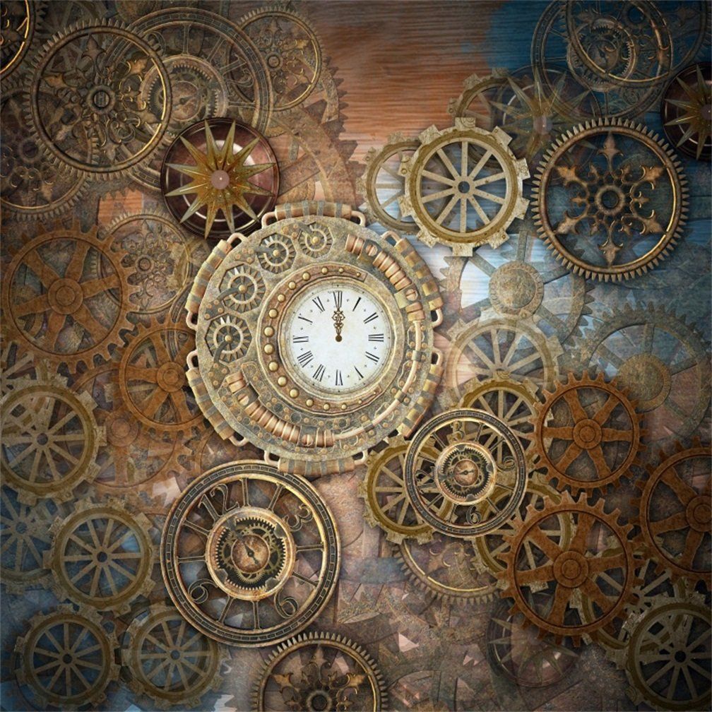 Ingranaggi steampunk con orologio, 1008x1008 HD, HP Laptop