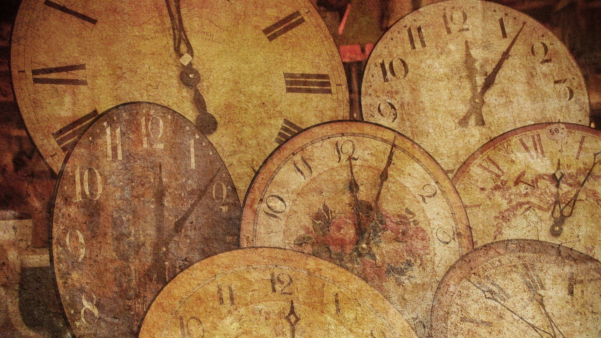 Orologi antichi vintage sovrapposti, 1920x1080 1080p, Notebook