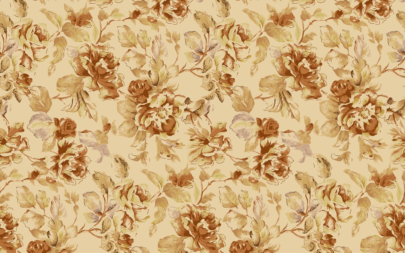 Motivo floreale vintage marrone beige, 1680x1050 HD, Notebook Gaming