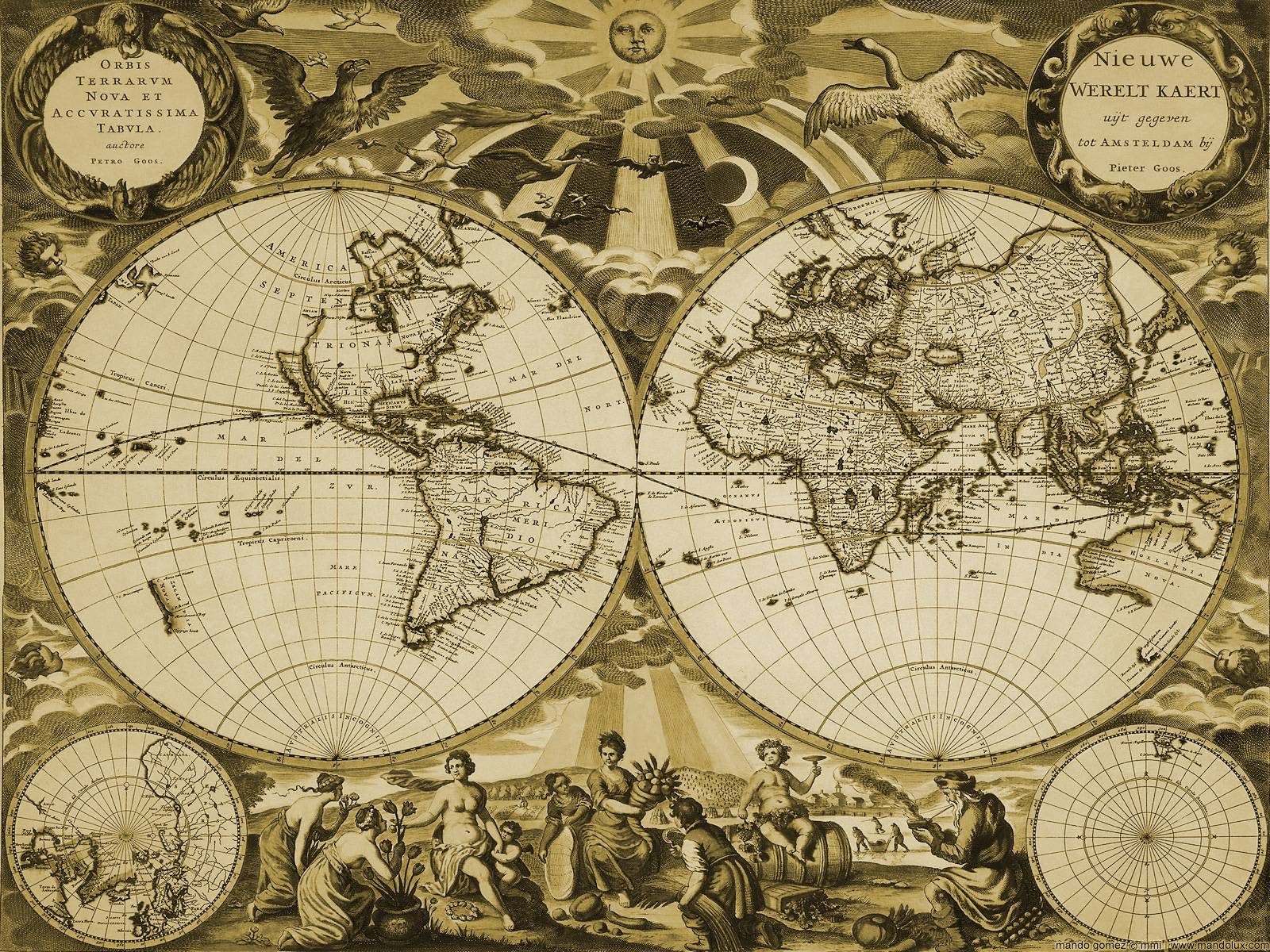 Mappa del mondo vintage, 1600x1200 HD, Dell XPS