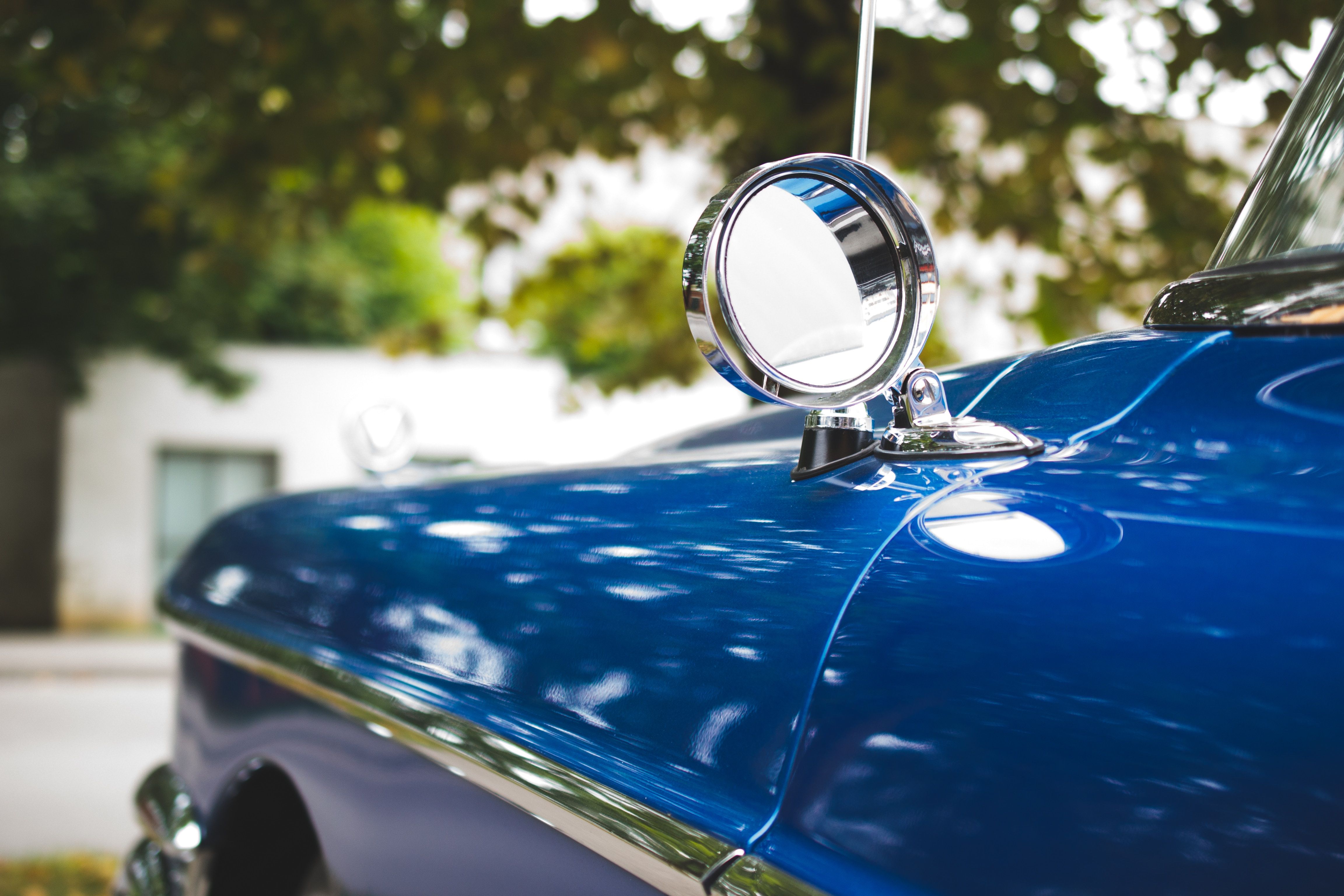 Auto vintage blu specchietto, 4608x3072 4K Ultra HD, Laptop