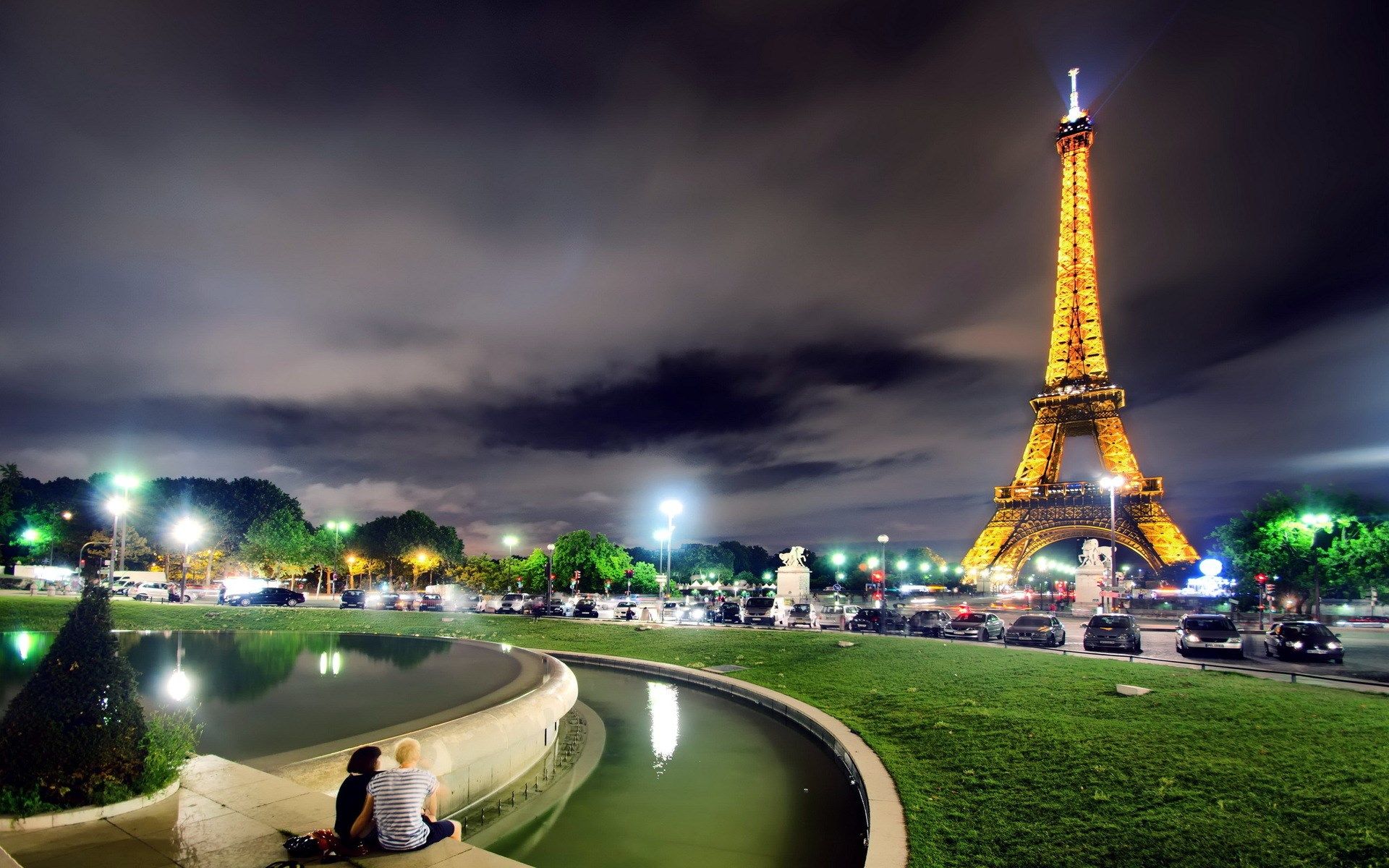 Torre Eiffel notturna Parigi, monumento, 1920x1200 WUXGA, Notebook Gaming