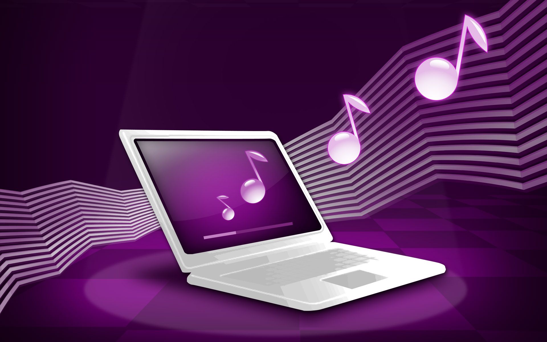 Laptop con note musicali viola, 1920x1200 Full HD+ WUXGA, HP Laptop