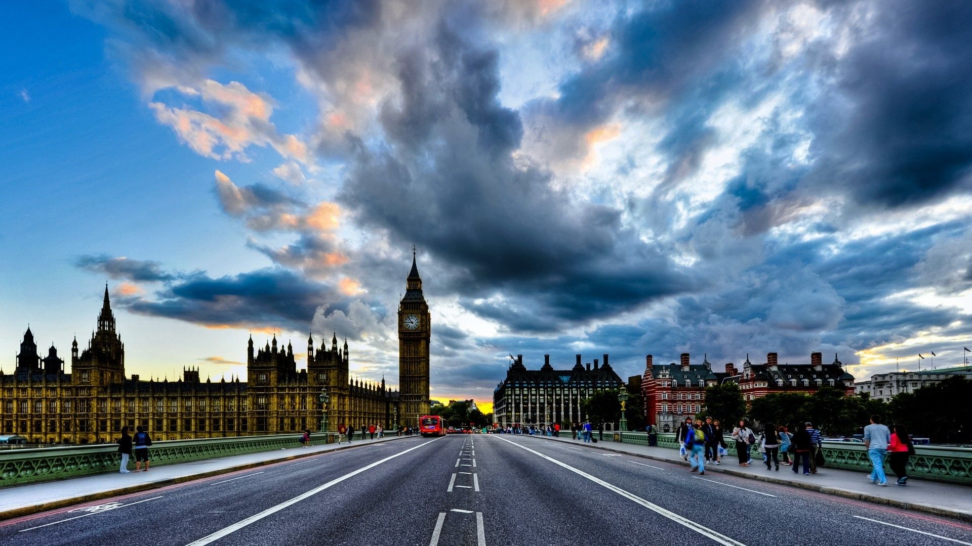 Londra, Big Ben, Westminster Bridge, 1920x1080 Full HD, Dell XPS