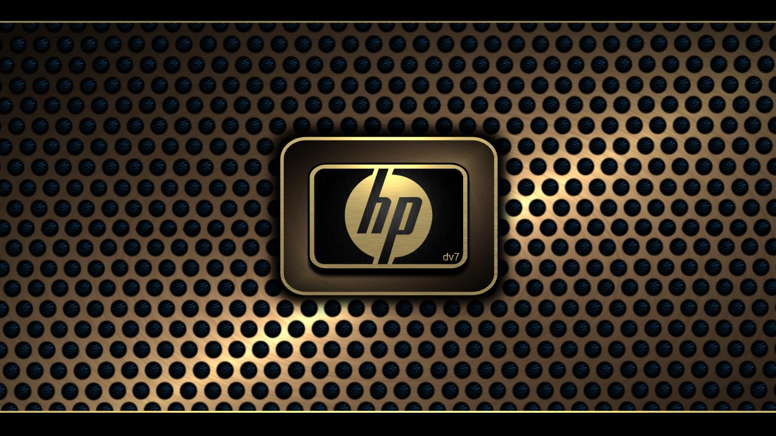 Logo HP dorato metallico, 1600x900 HD, Notebook Gaming