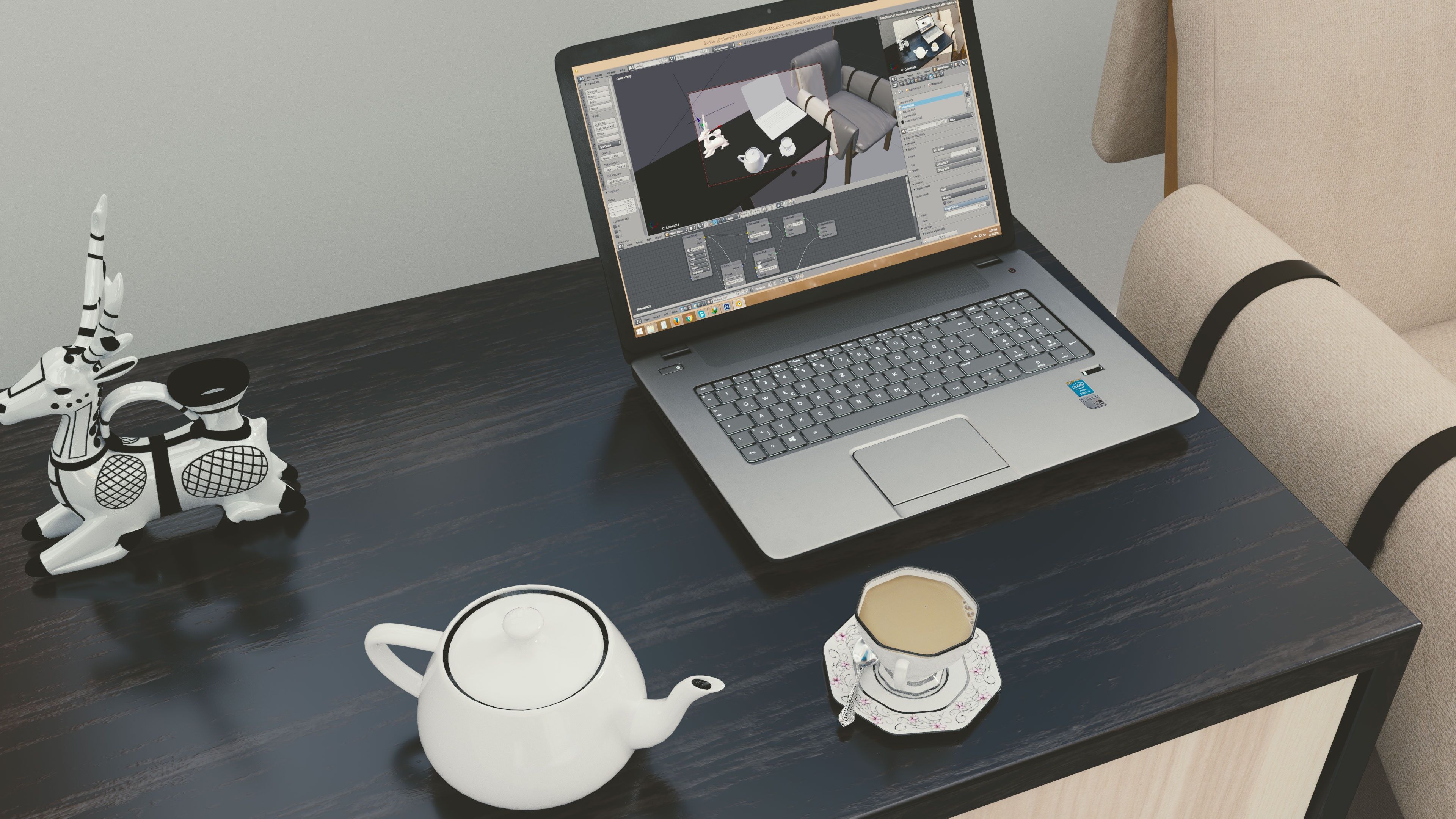 Laptop scrivania ufficio bianca, 2500x1406 alta risoluzione, Notebook Gaming