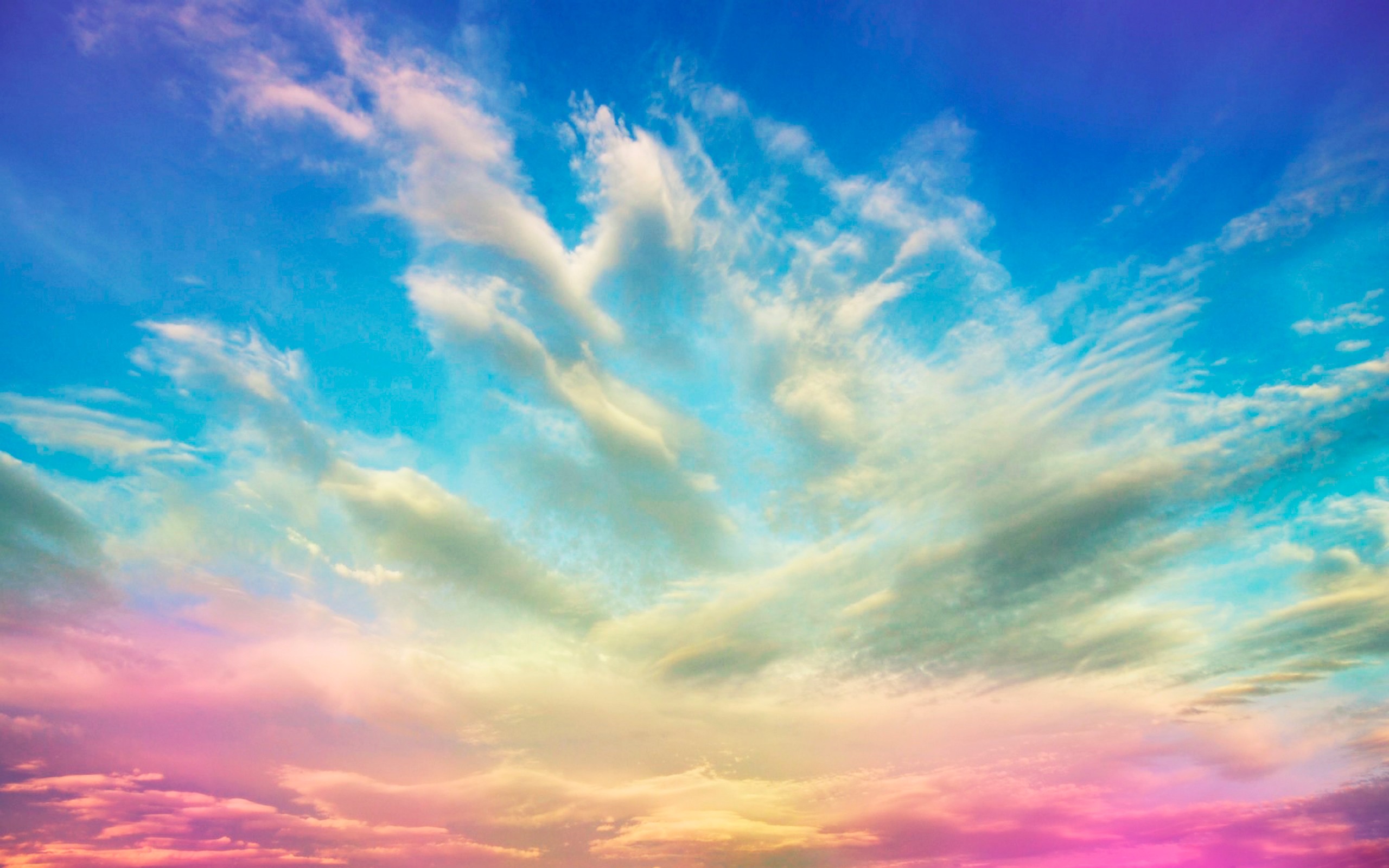 cielo colorato con nuvole, 2560x1600 2K, Dell XPS