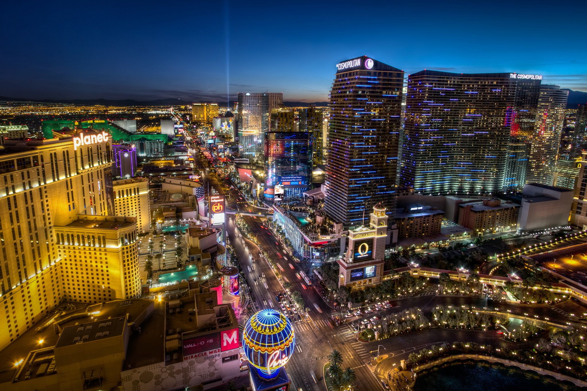 Skyline Las Vegas notturno, 2048x1366 Hi-Res, PC