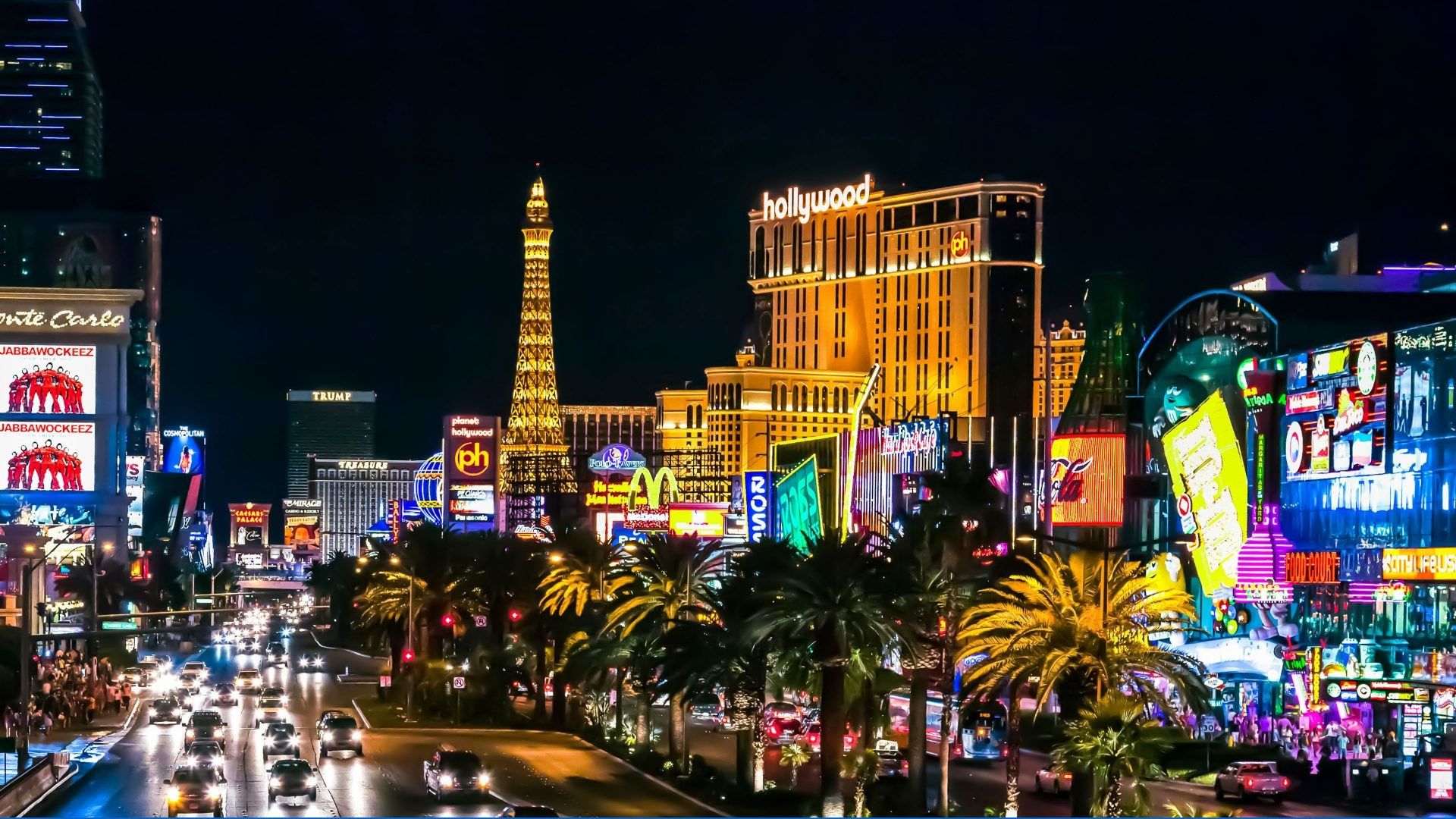 Las Vegas Strip di notte, 1920x1080 Full HD, Laptop