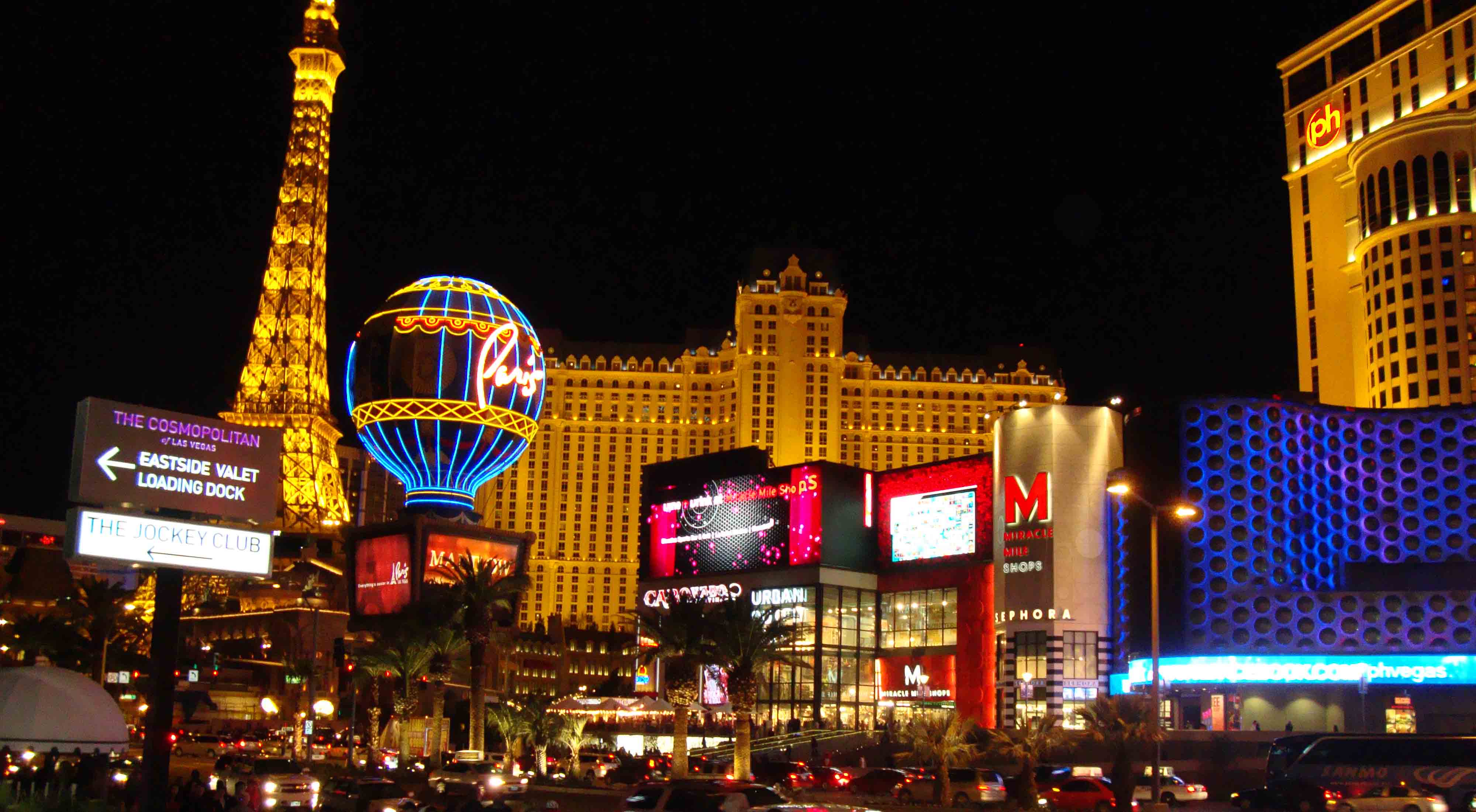 Las Vegas Strip notturno luci, 4000x2202 Ultra HD, 4K TV