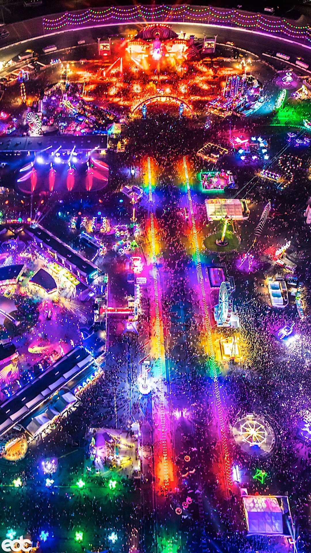 Festival EDC luci notturne, 1080x1920 Verticale, Telefono