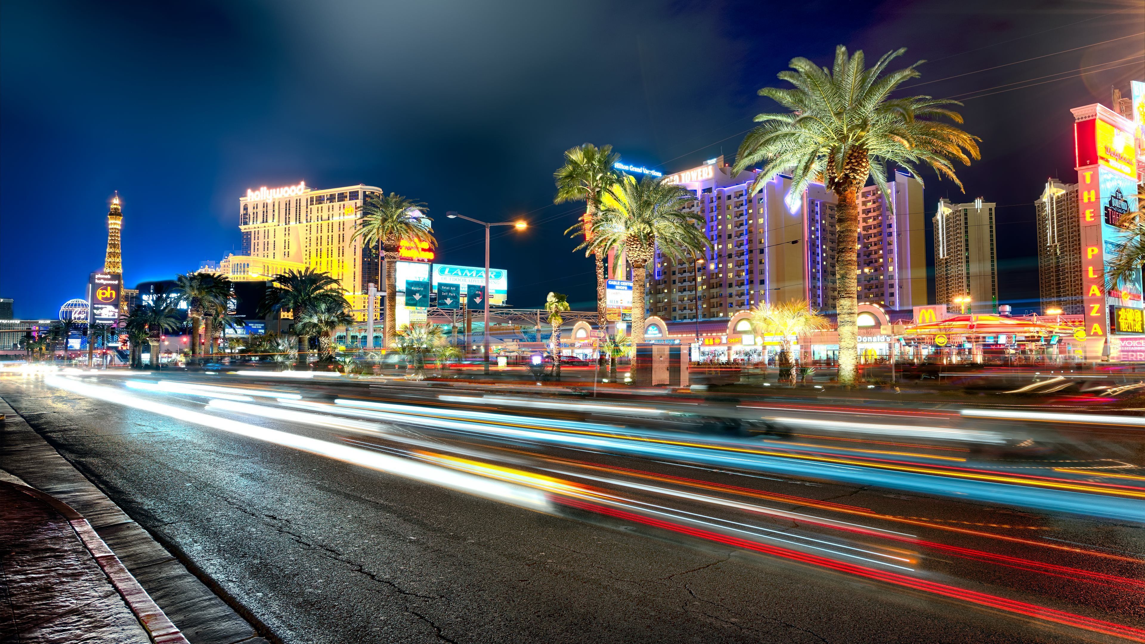 Las Vegas Strip di notte, 3840x2160 UHD, PC 4K