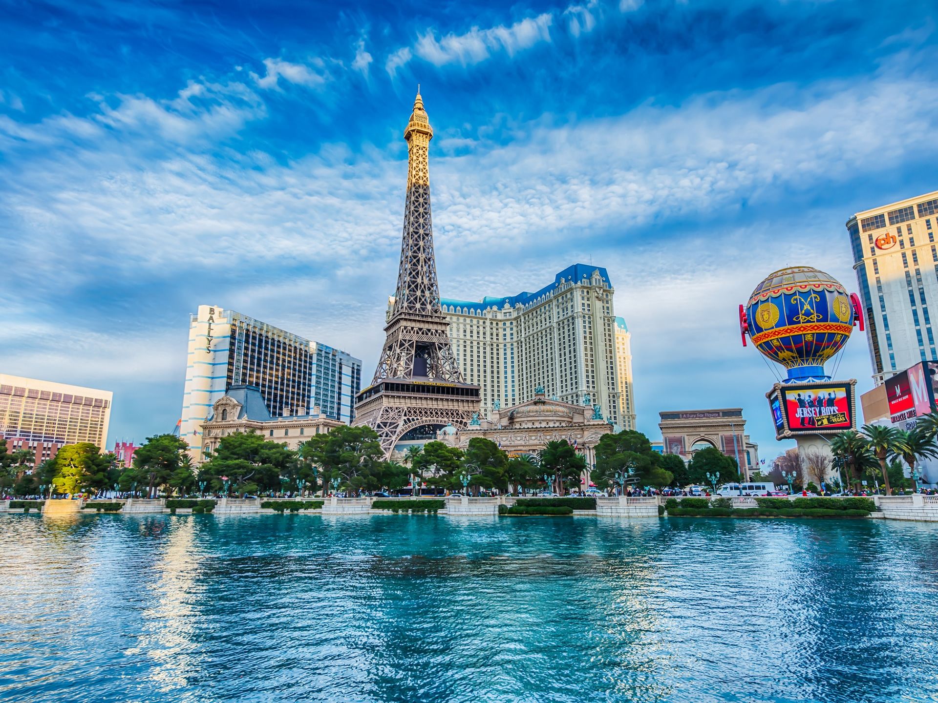 Torre Eiffel Las Vegas, lago, 1920x1440 Full HD+, PC Desktop