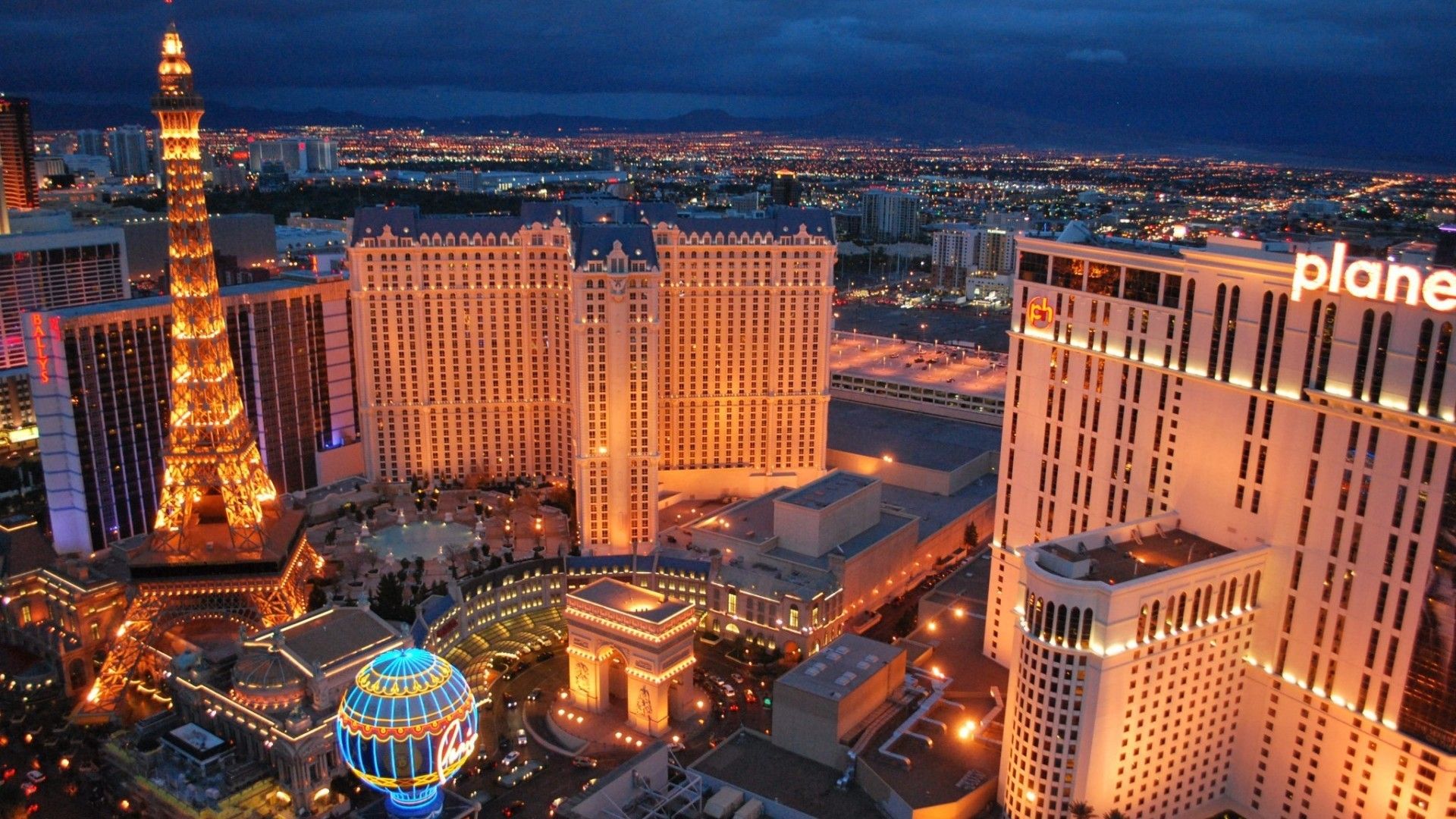 Las Vegas Strip notturno, 1920x1080 Full HD, PC Desktop